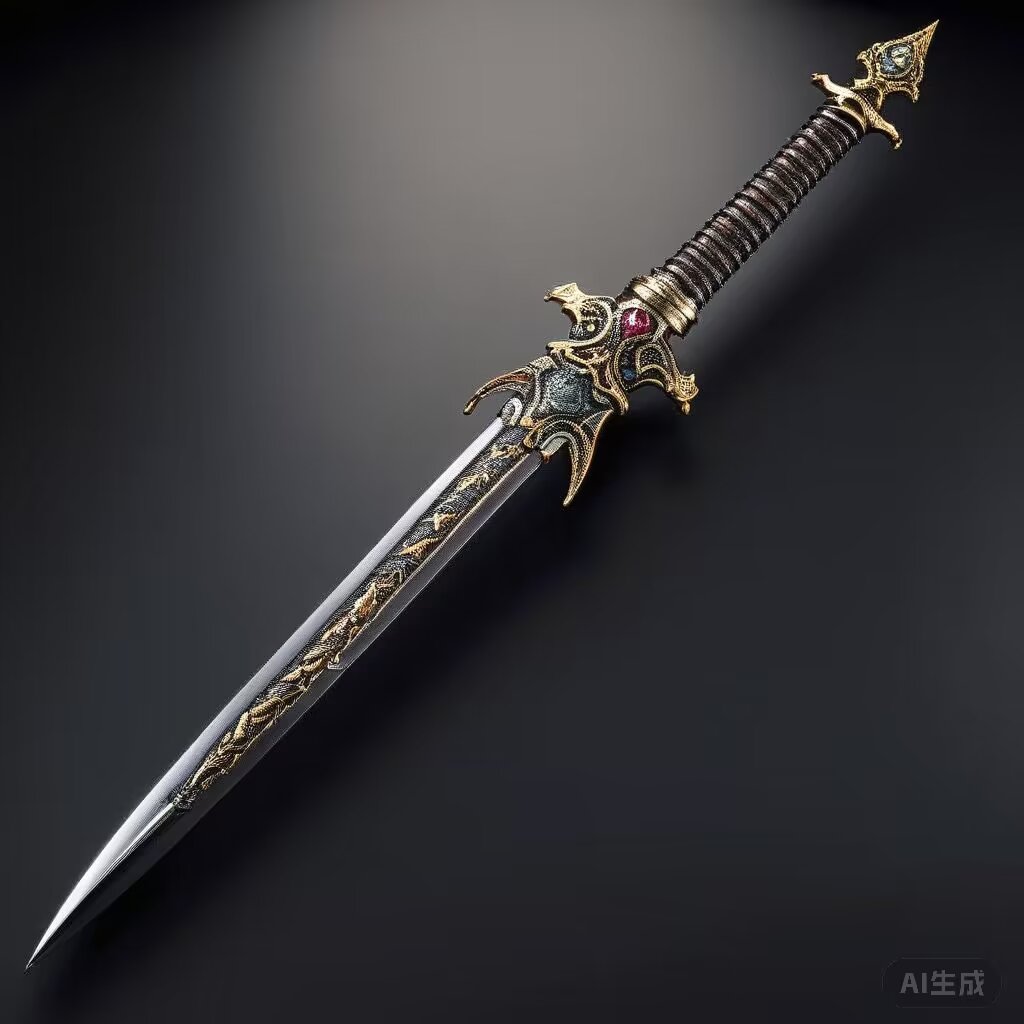 这把长剑,宽大剑身与锋利刃部相得益彰,仿佛能切割一切阻碍.