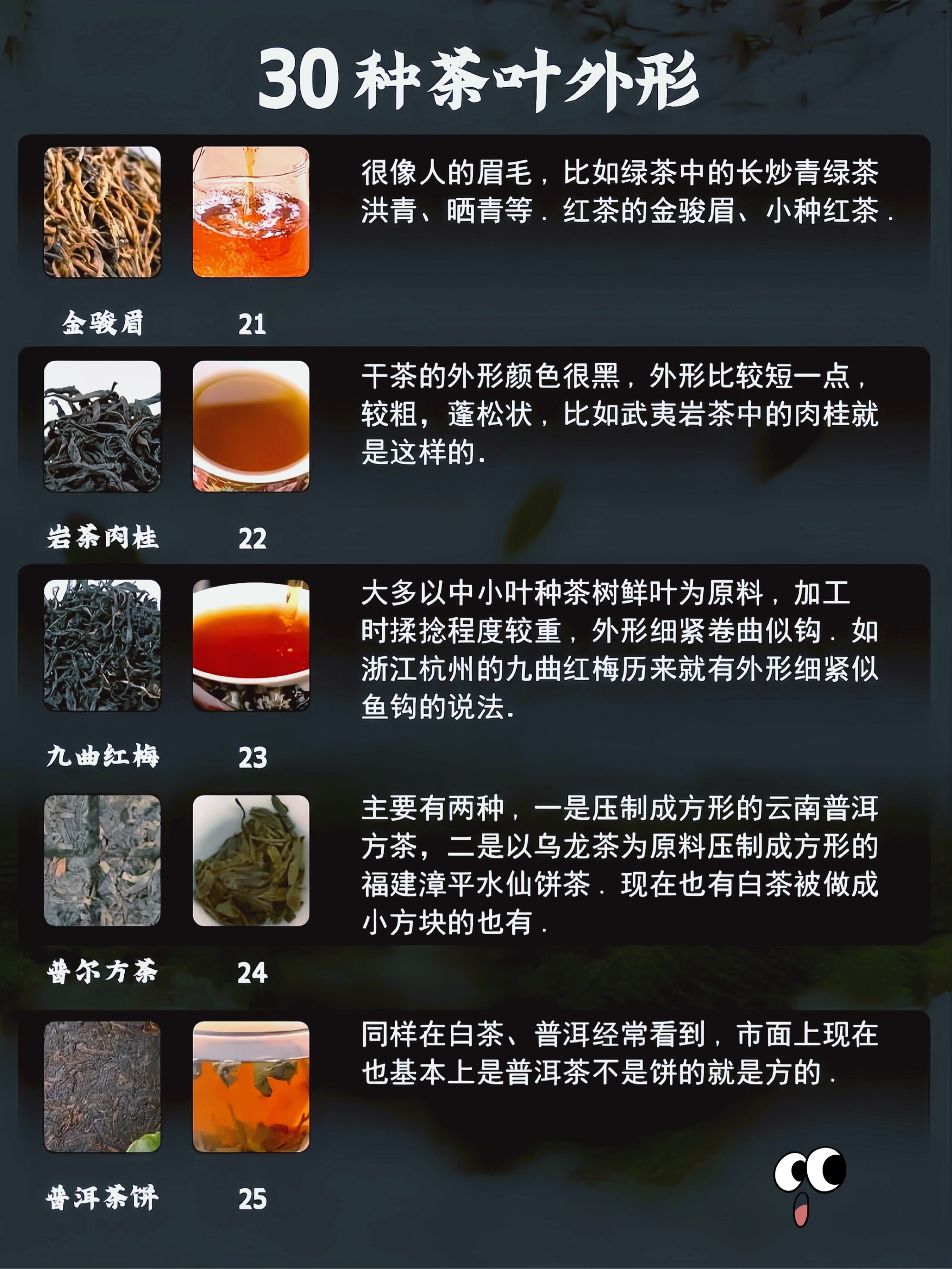 所有茶叶介绍和图片图片