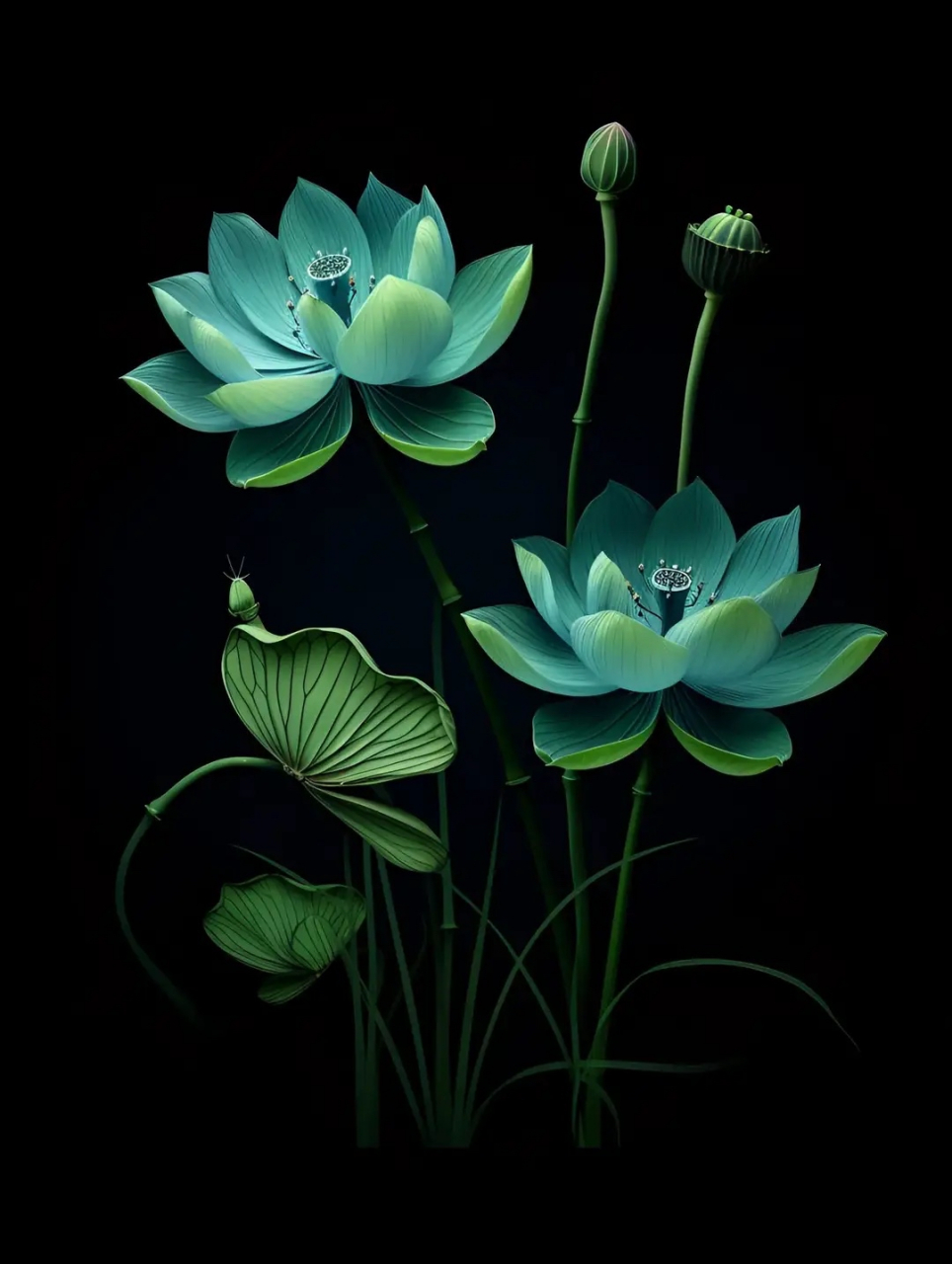 壁纸丨简约风荷花03 宁静,唯美意境