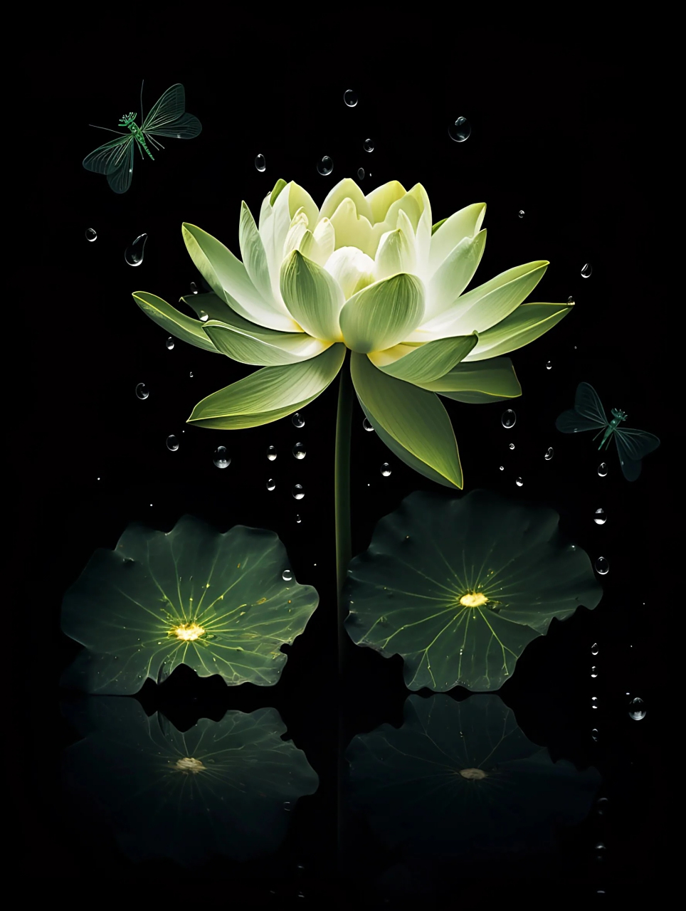 壁纸丨简约风荷花03 宁静,唯美意境