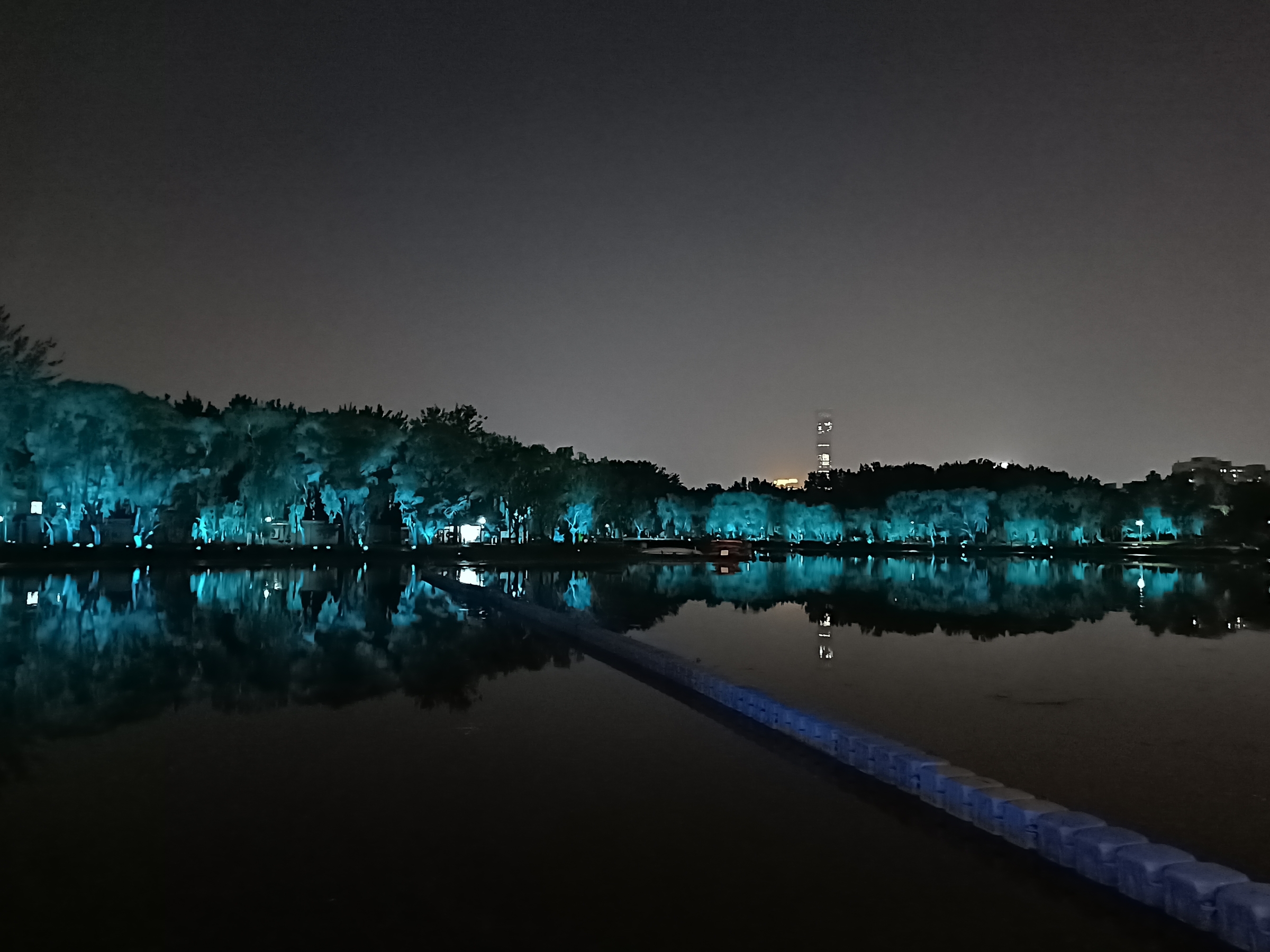 岸边夜景图片