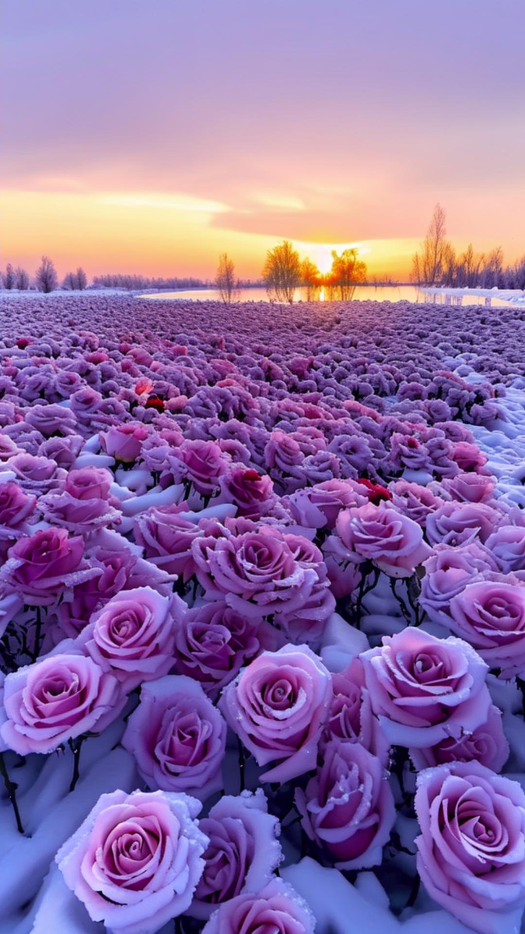 百度秋冬打卡挑战赛# 壁纸 | 冬日浪漫,雪覆玫瑰 在冬日的风景中,一