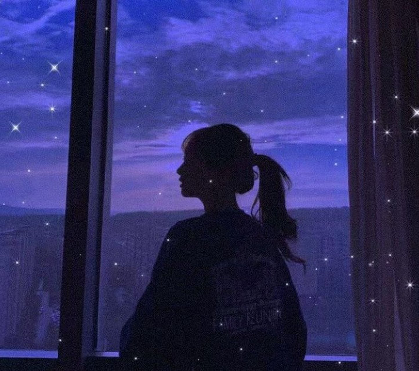 星空唯美女生背影头像 #头像壁纸
