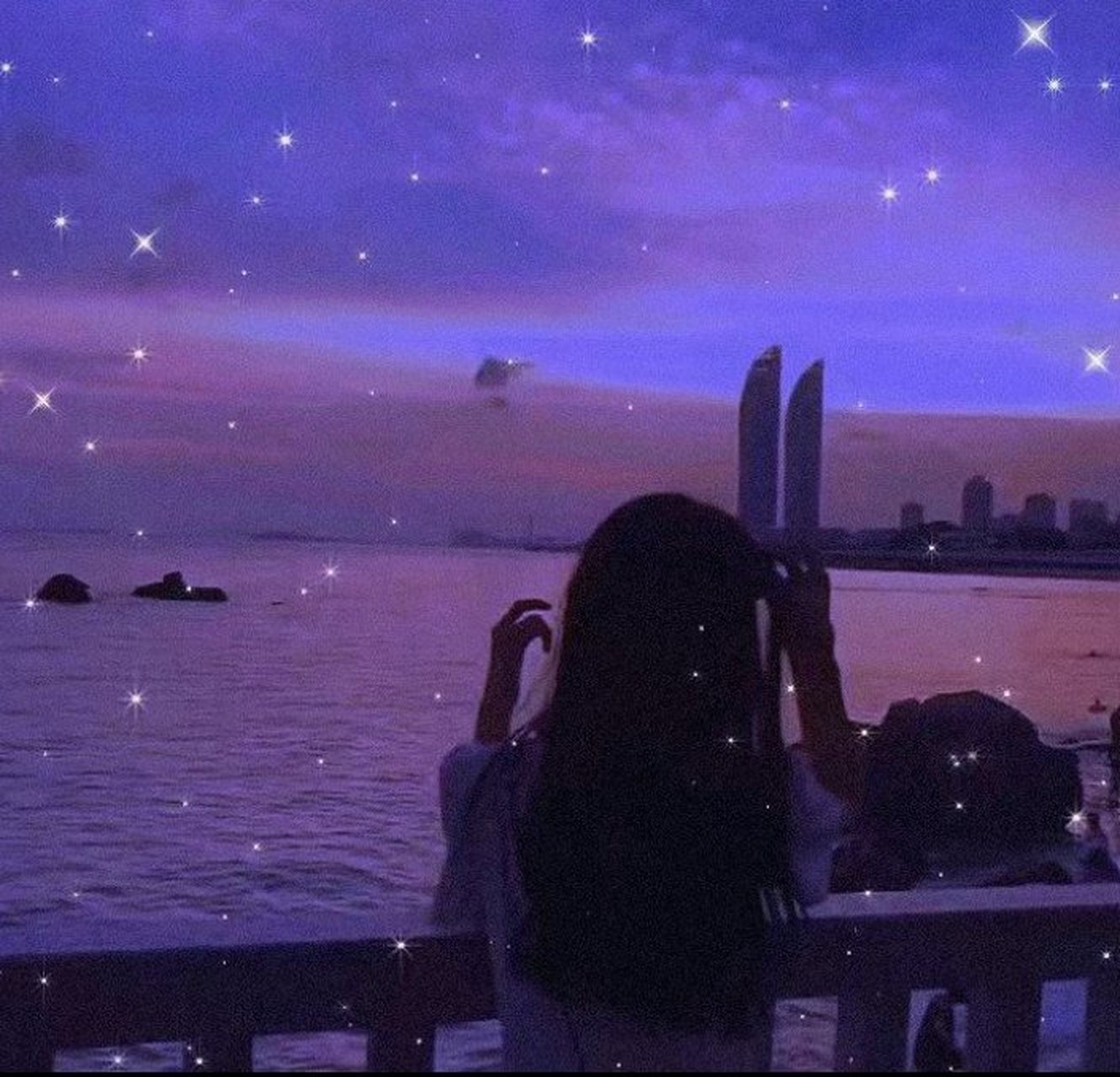 星空唯美女生背影头像 #头像壁纸