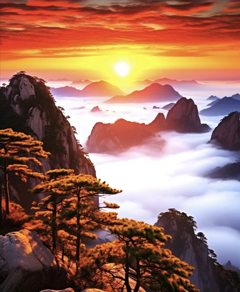 当第一缕阳光穿透云层,照亮山川大地,那一刻,仿佛整个世界都被温柔