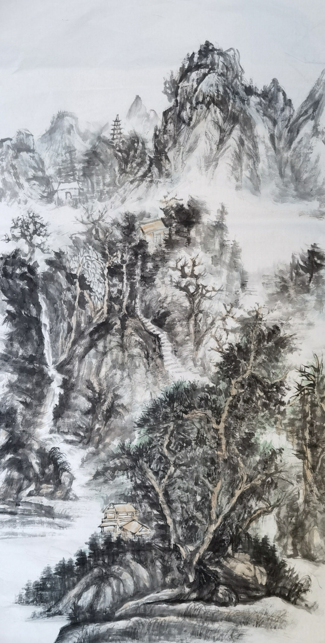 陈秋林的山水画(四尺整张)一1