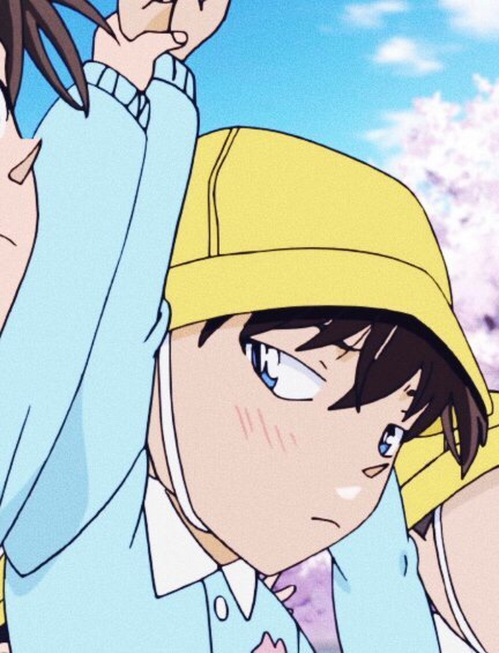 名侦探柯南#  柯南情头 脸红新一get!