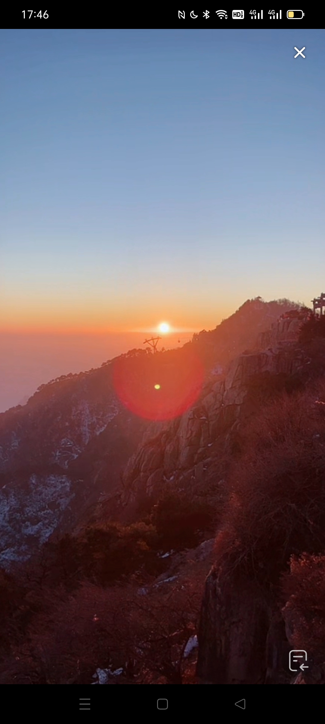 泰山晚霞夕照图片图片