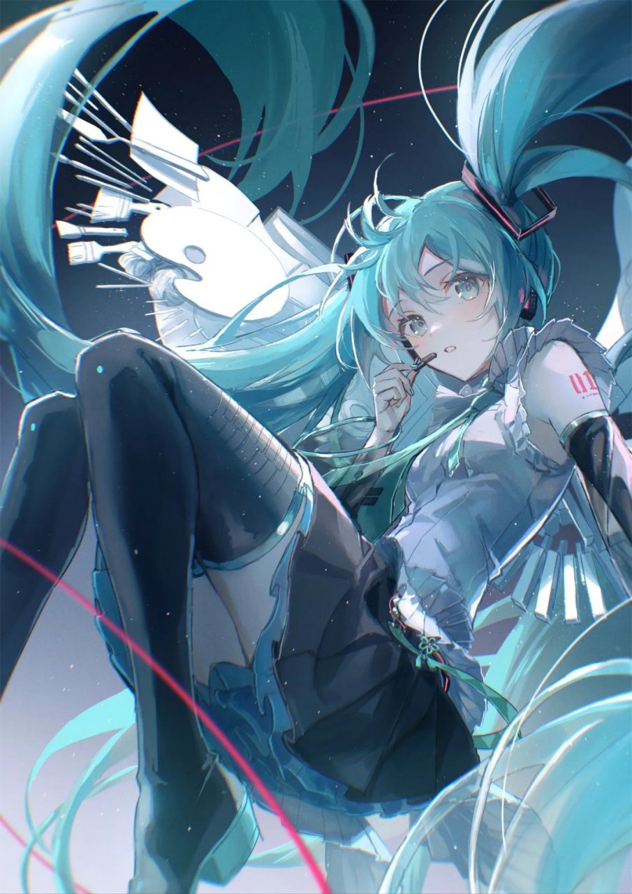 今天和miku一起度过了美好的时光#二次元美图# #初音未来# #初音未来