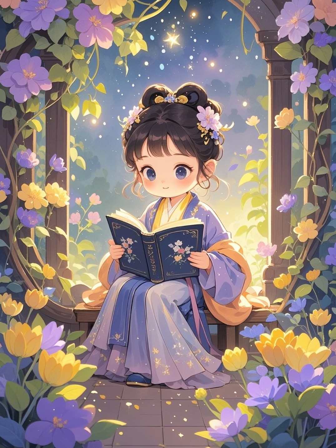 在花海中阅读,感受书香与花香交织的宁静时光