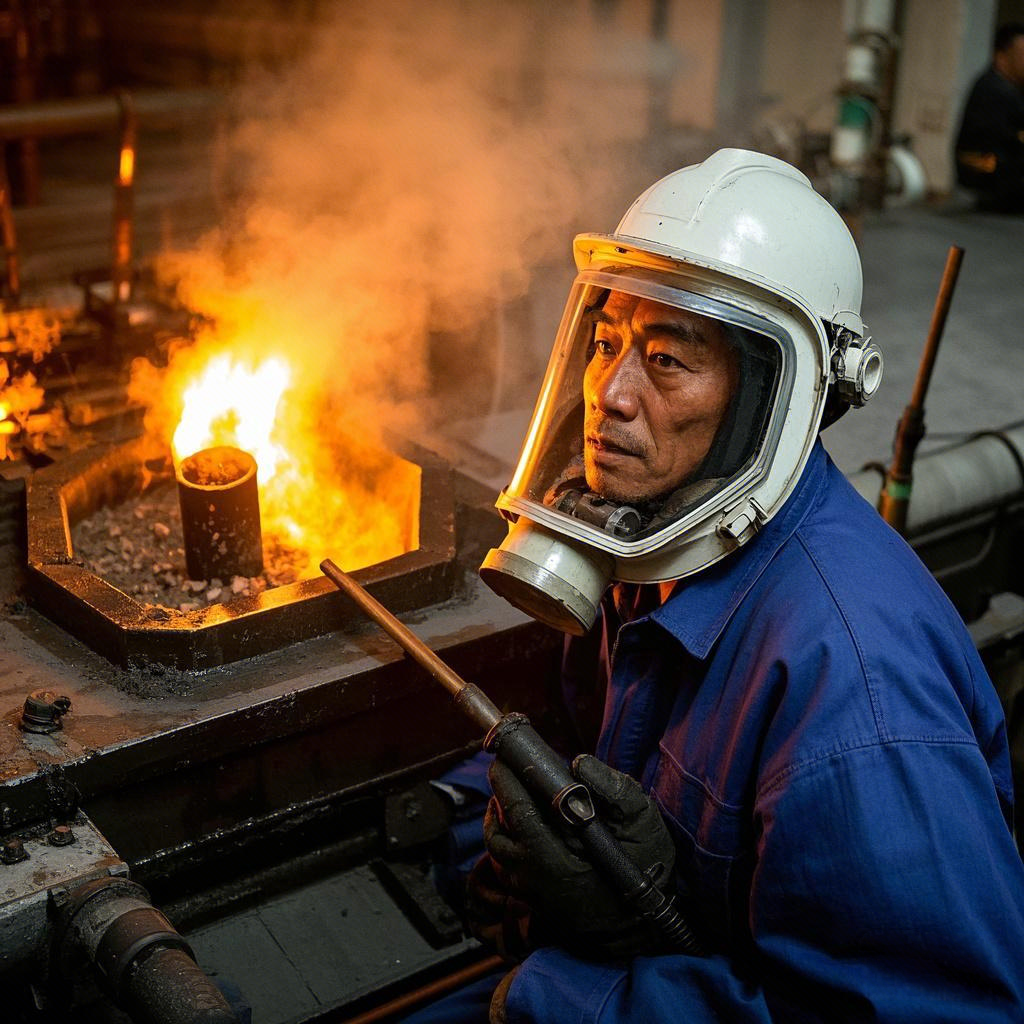 在锅炉清灰作业中,动力送风呼吸器