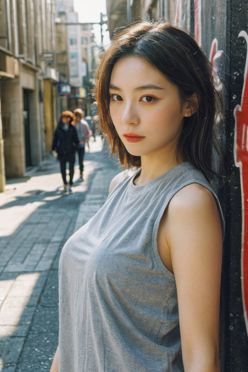 天生丽质难自弃,粗布麻衣显崎峻.#性感美女# #日常穿搭# #美女