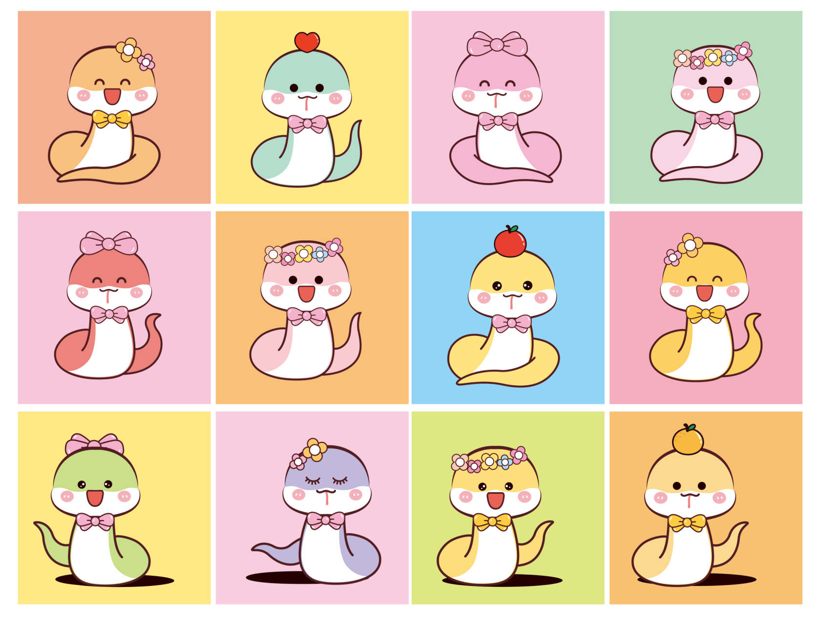 9793#蛇卡通素材# #蛇插画# #蛇卡通# #生肖插画# #十二生肖