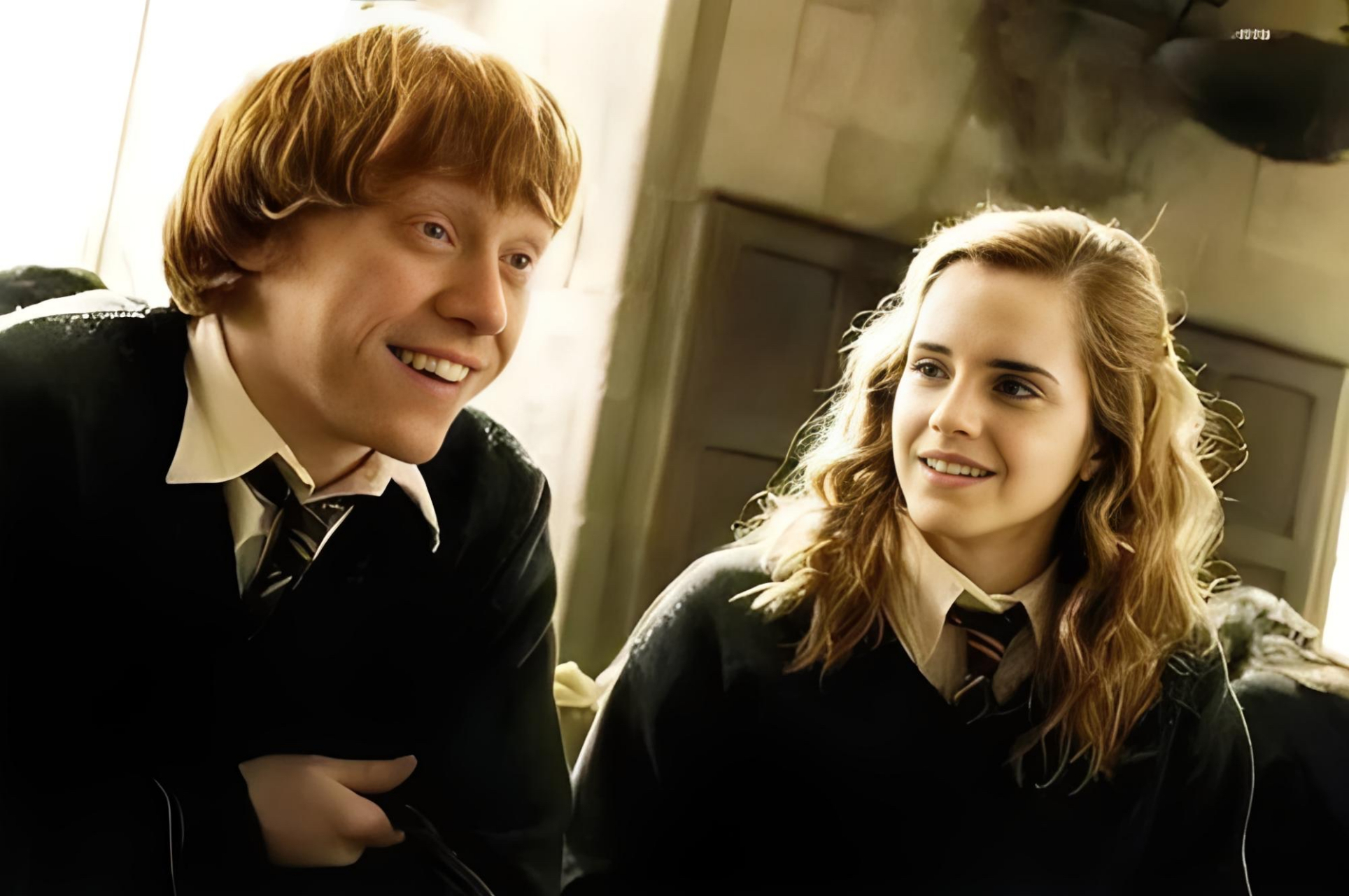 换脸之后的罗恩和赫敏,我要笑得不行了![爱钱][惊哭][惊恐]