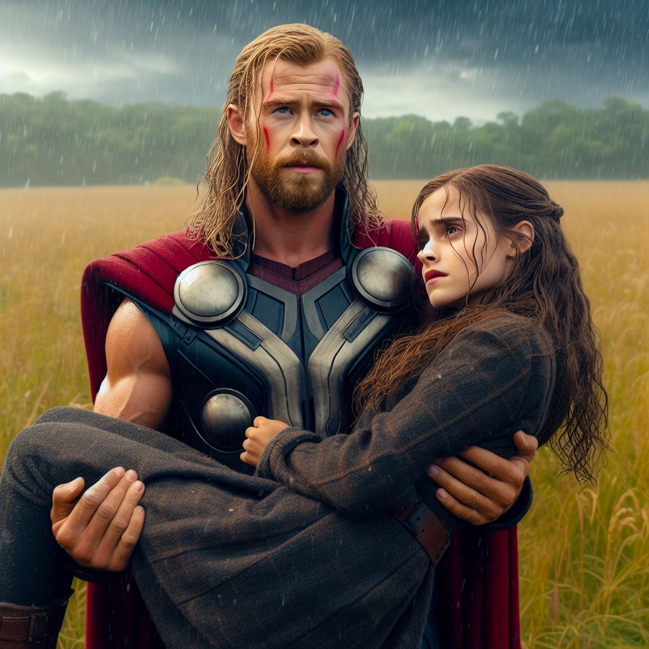 赫敏与雷神索尔的浪漫瞬间  哈利·波特与漫威宇宙的激情碰撞