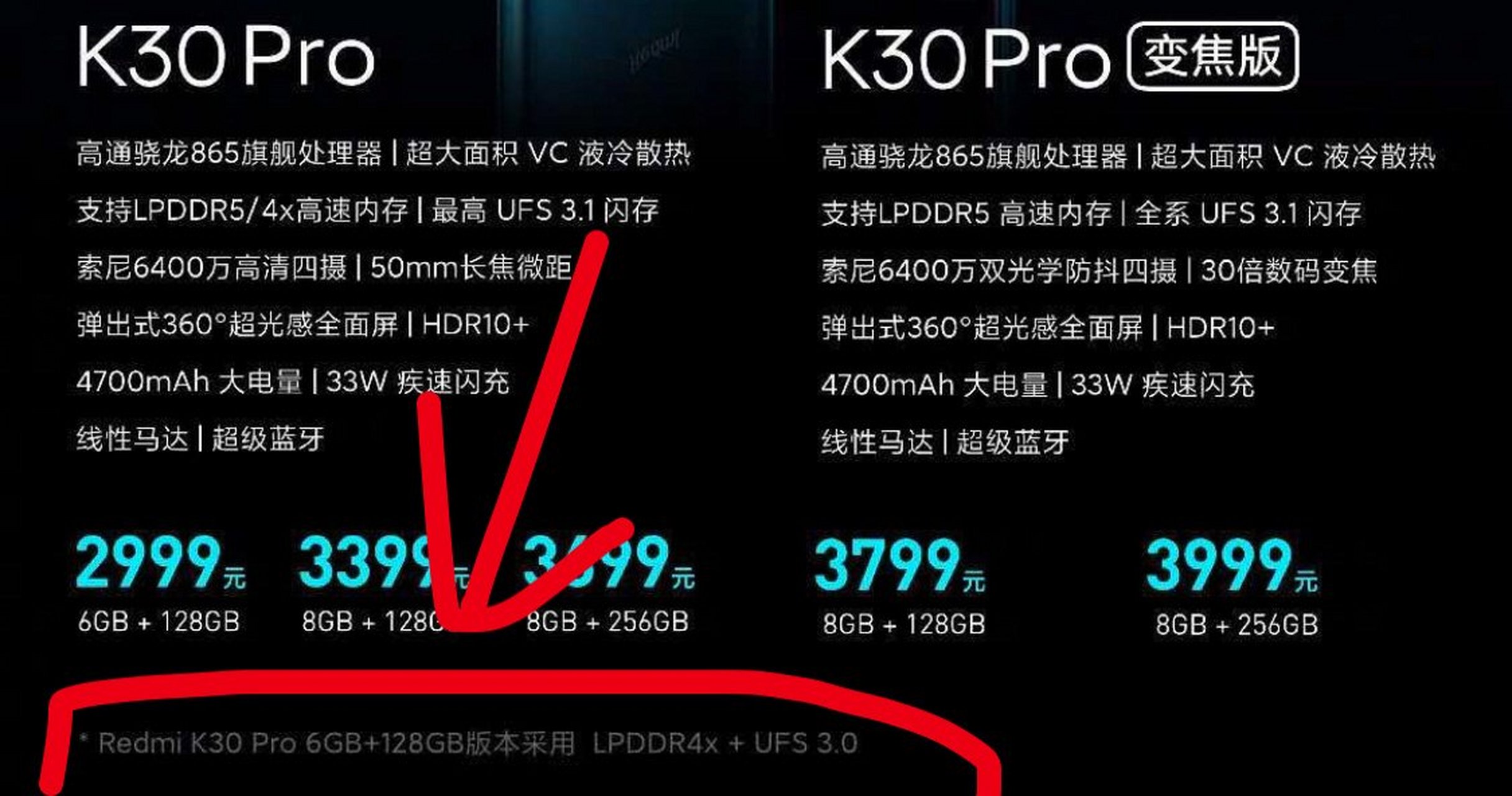 红米k30pro参数图片