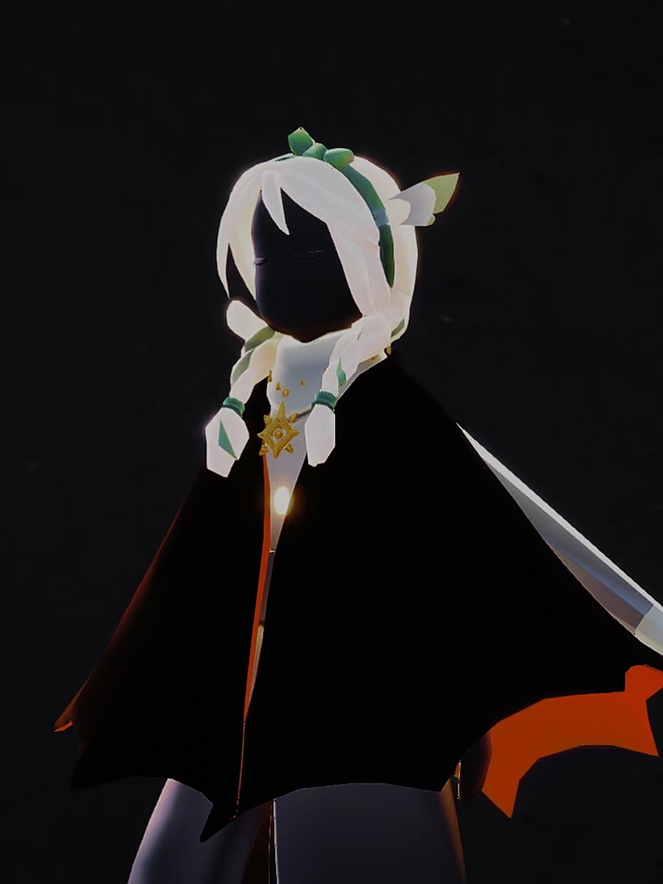 真的好美的绿丝带,光遇里面接近现实的麻花辫(仅代表个人观点)#光遇