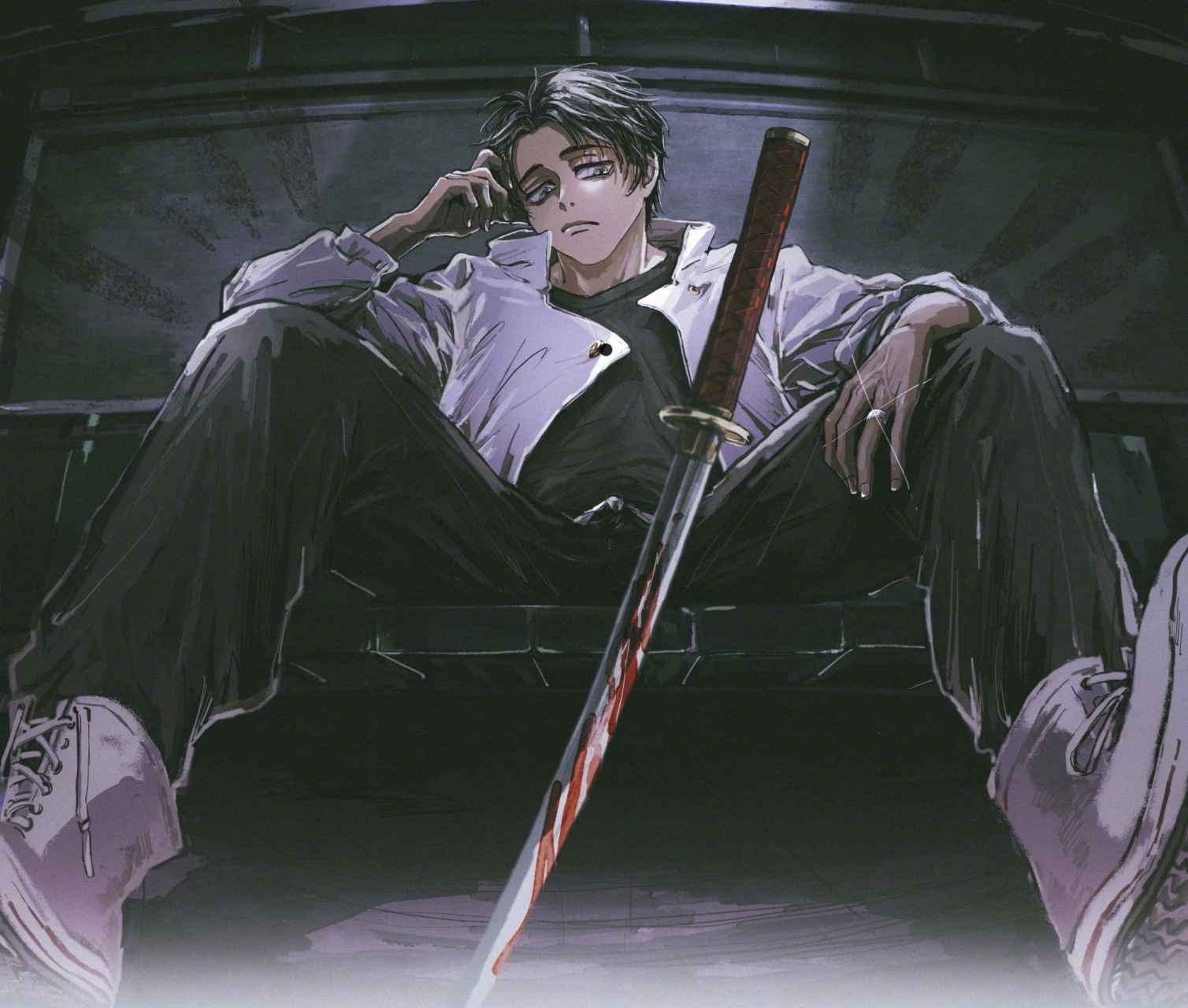 「咒术回战」 乙骨忧太的霸气坐姿 (x:neuchimonai) #经典动漫# #咒术