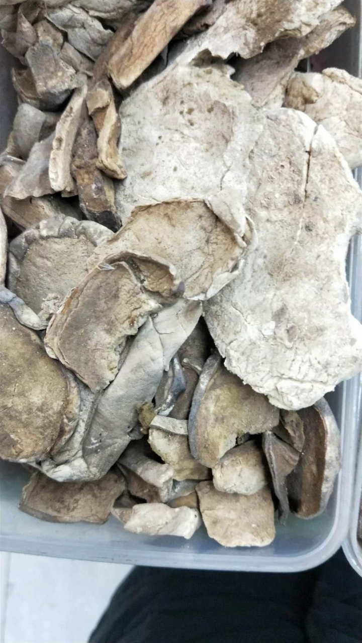 马勃:为马勃科植物大颓马勃,紫颓马勃与脱皮马勃的干燥子实体.