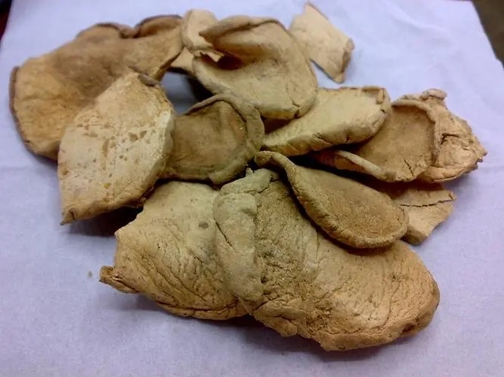 马勃:为马勃科植物大颓马勃,紫颓马勃与脱皮马勃的干燥子实体.