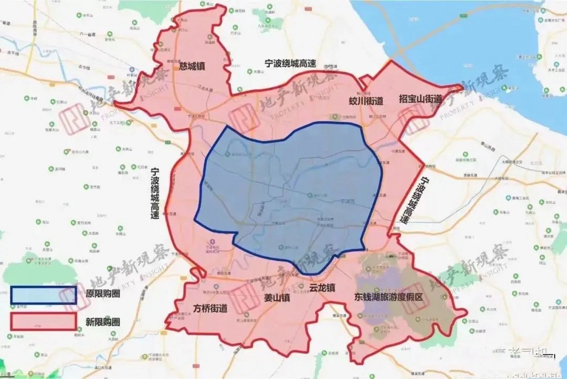 这次新政,意料之中却也意外的,莫过于新的限购圈了,当年宁波限购圈的 