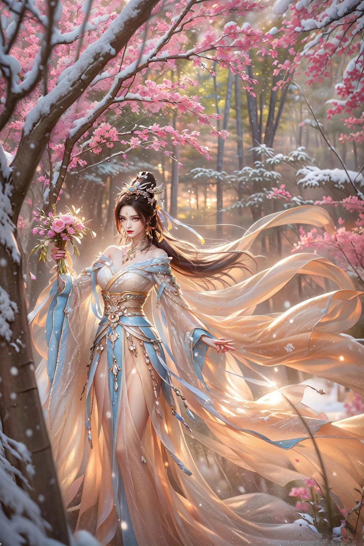 94梦幻粉花仙子,神秘又温柔的美人儿94  在这张图中,我仿佛见到了