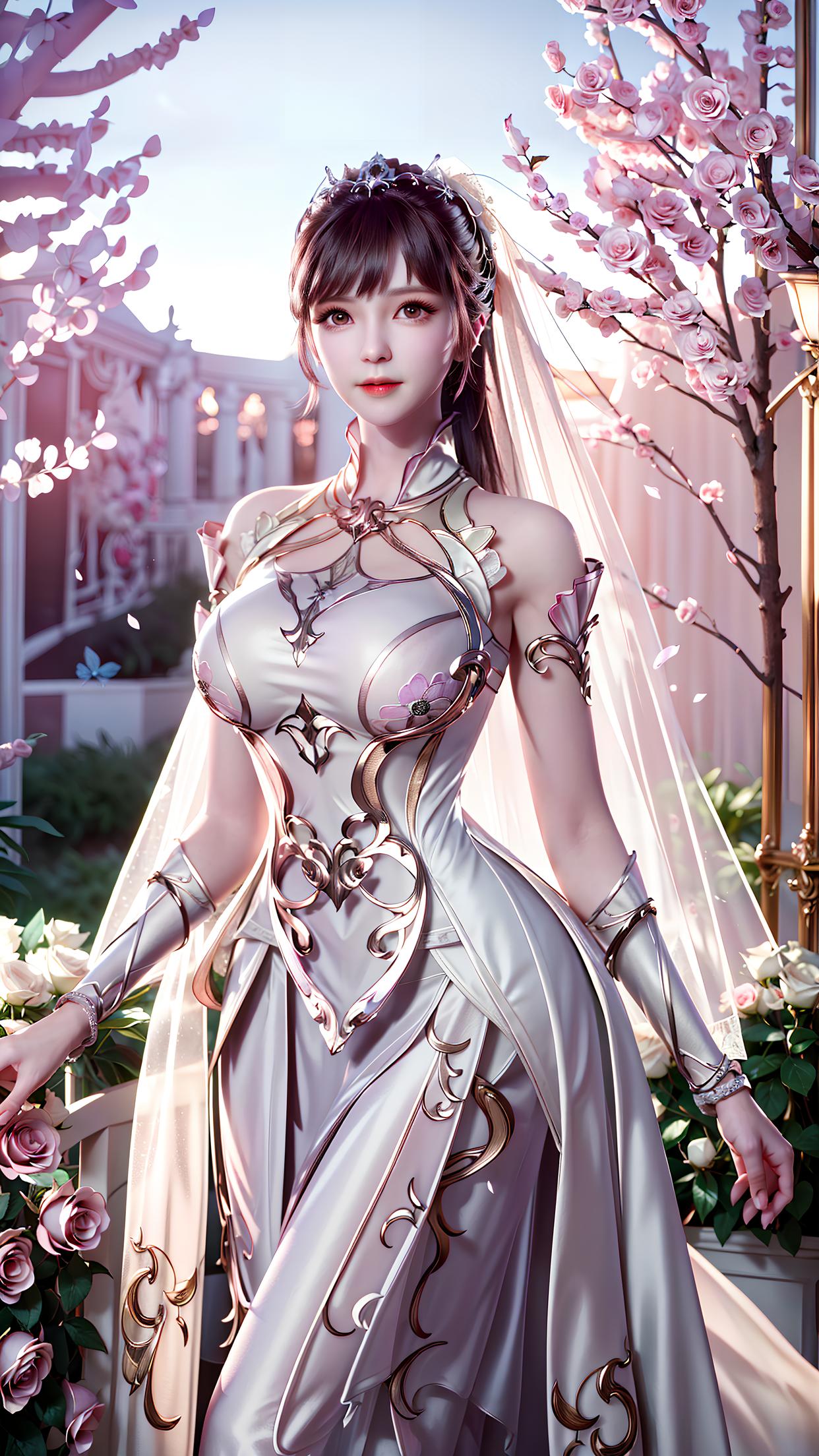 斗罗大陆小舞婚纱礼服美照