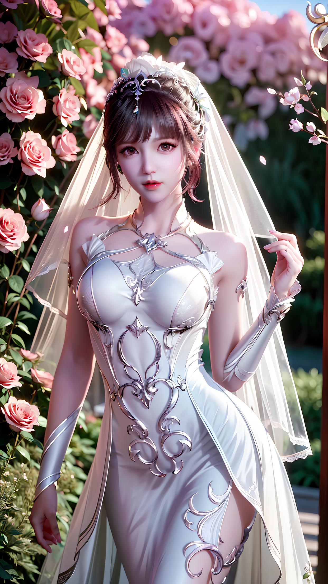 斗罗大陆小舞婚纱礼服美照