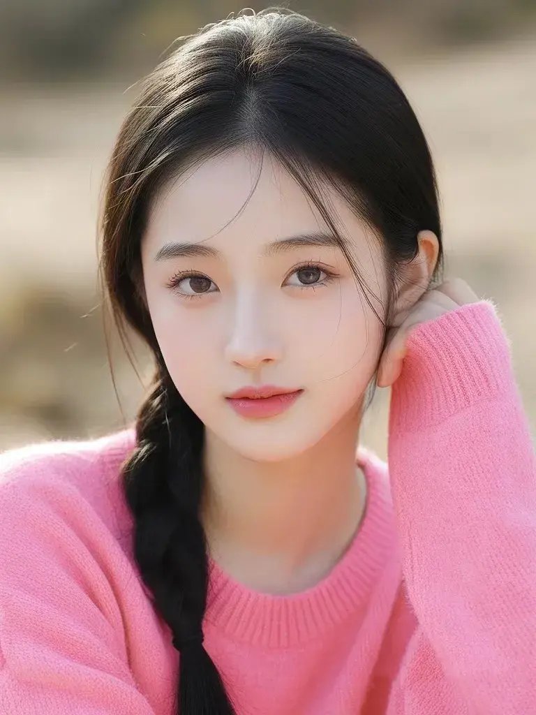 邂逅春日浪漫,与温暖不期而遇  看,这位长发飘飘,辫子俏皮的美女,是不