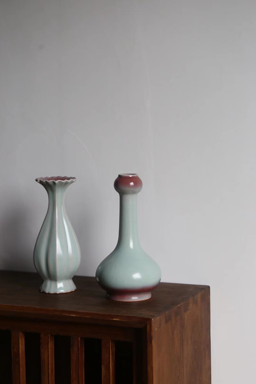 龙泉青瓷   谢良旺 红叶题诗 花器