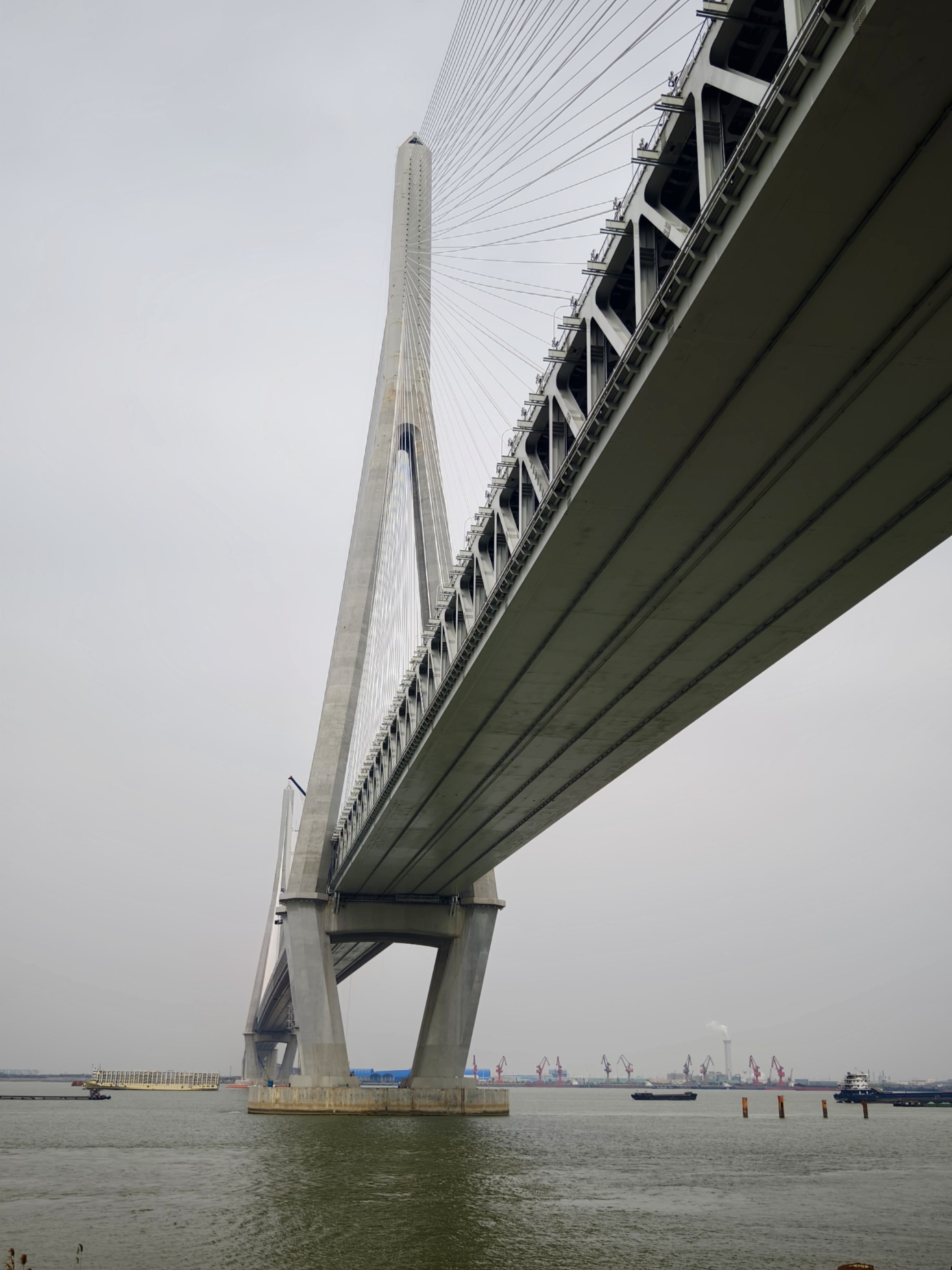 参观在建中的常泰长江大桥,清明回常州老家扫墓,到长江边踏青,参观在