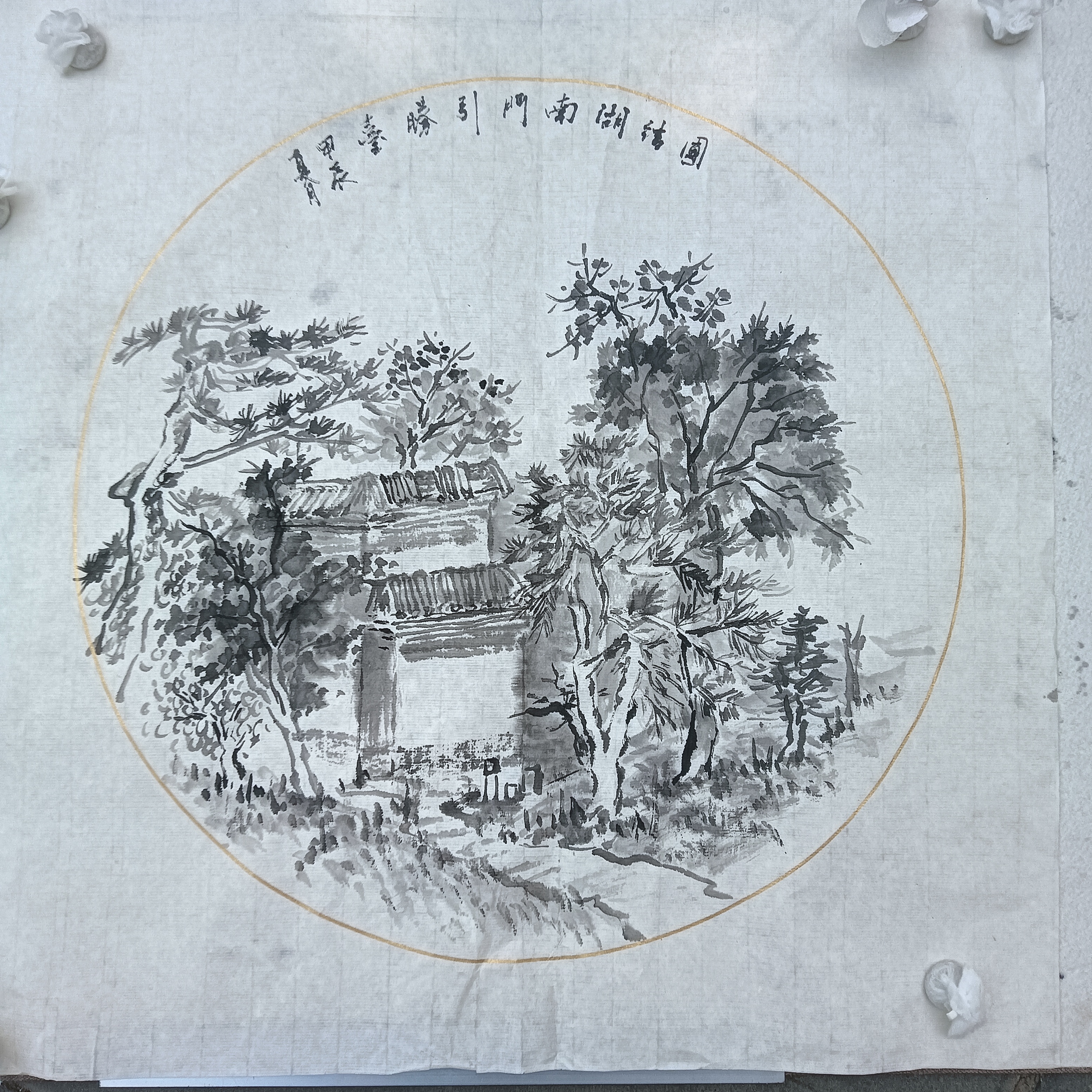 《七律-游园》 游团结湖,赏雅园八景,今摹其三并以诗记之.
