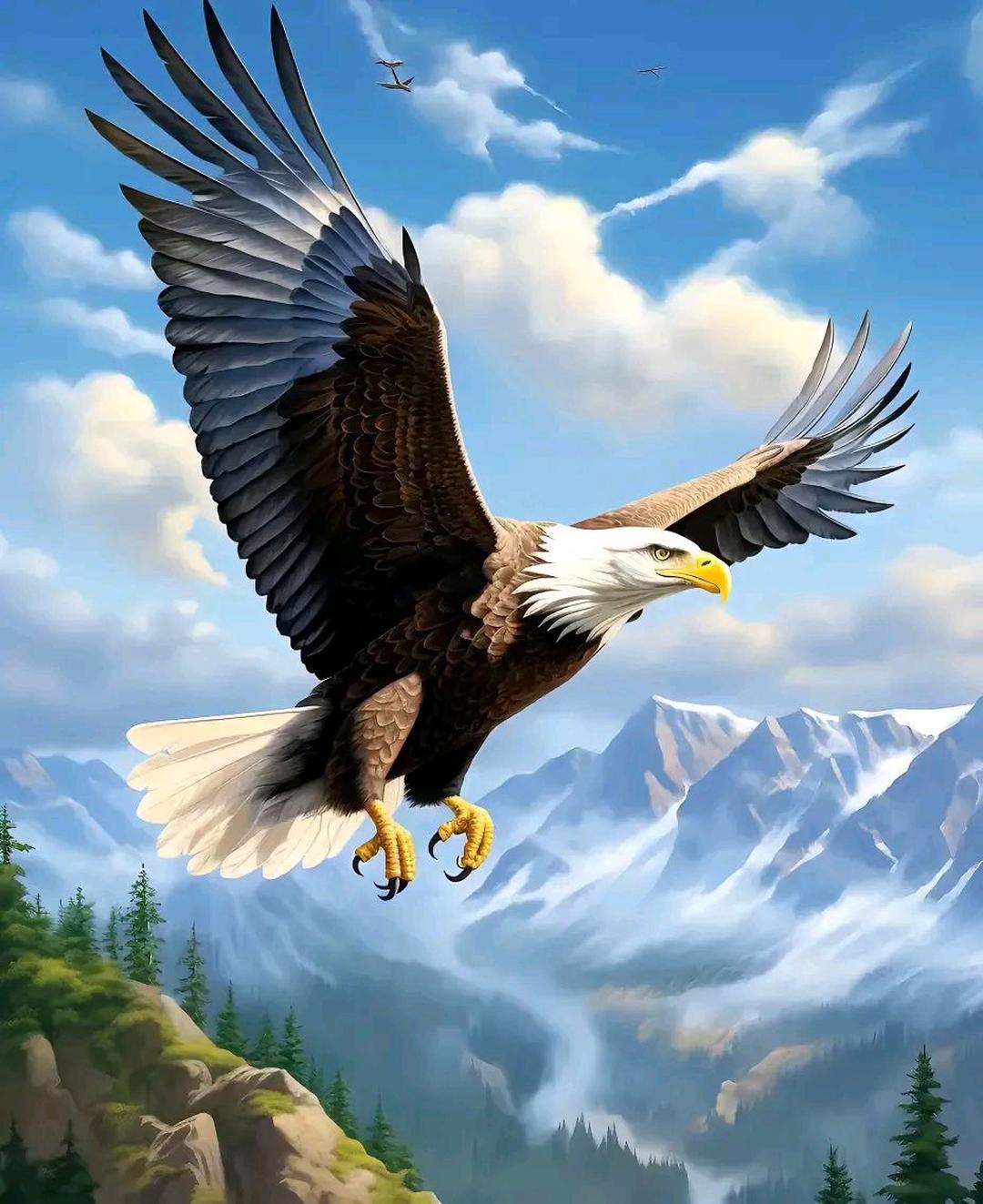 黄兴诗咏鹰~独立雄无敌,长空万里风