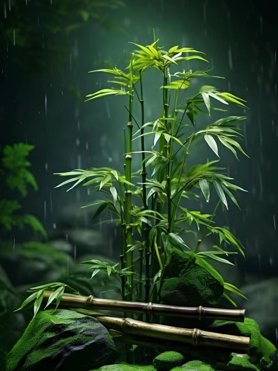 雨竹图壁纸图片