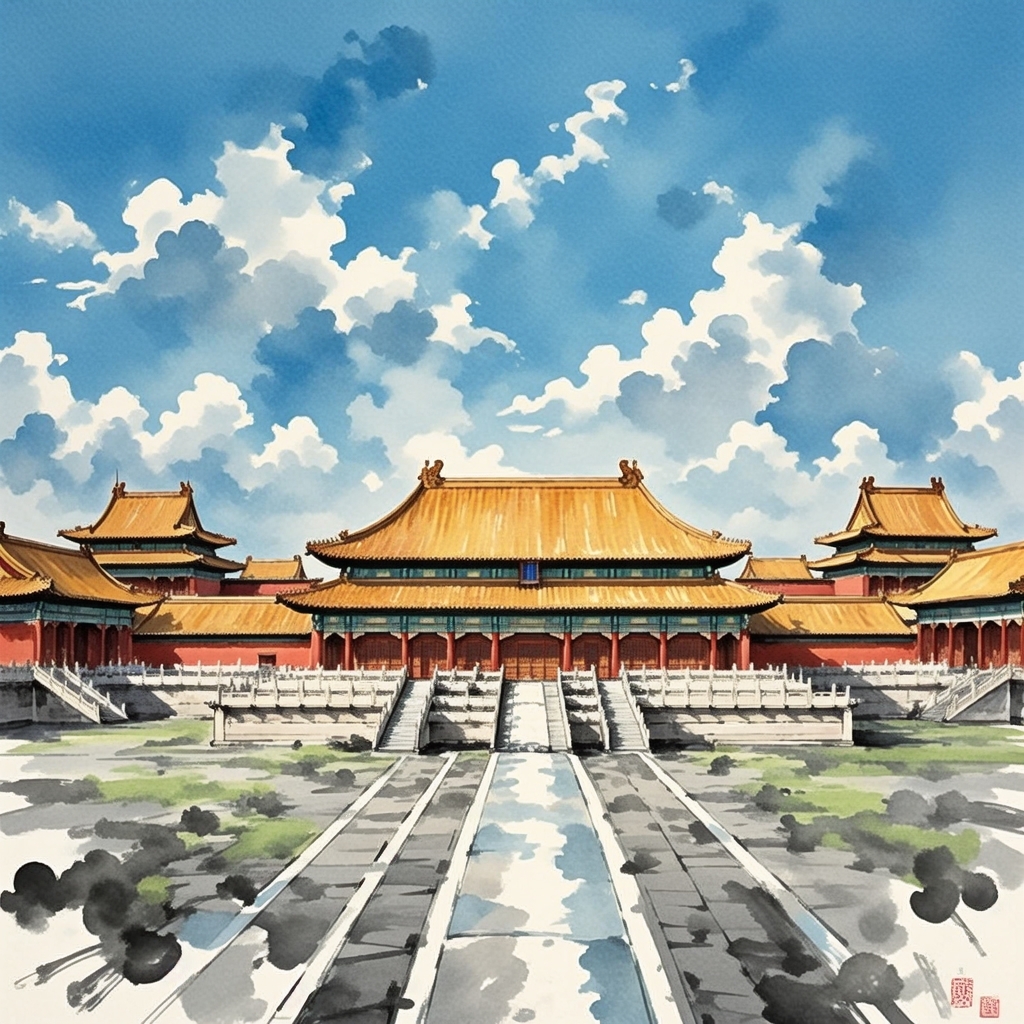 我总在日落时分摊开宣纸,让赭石与花青在笔尖厮杀