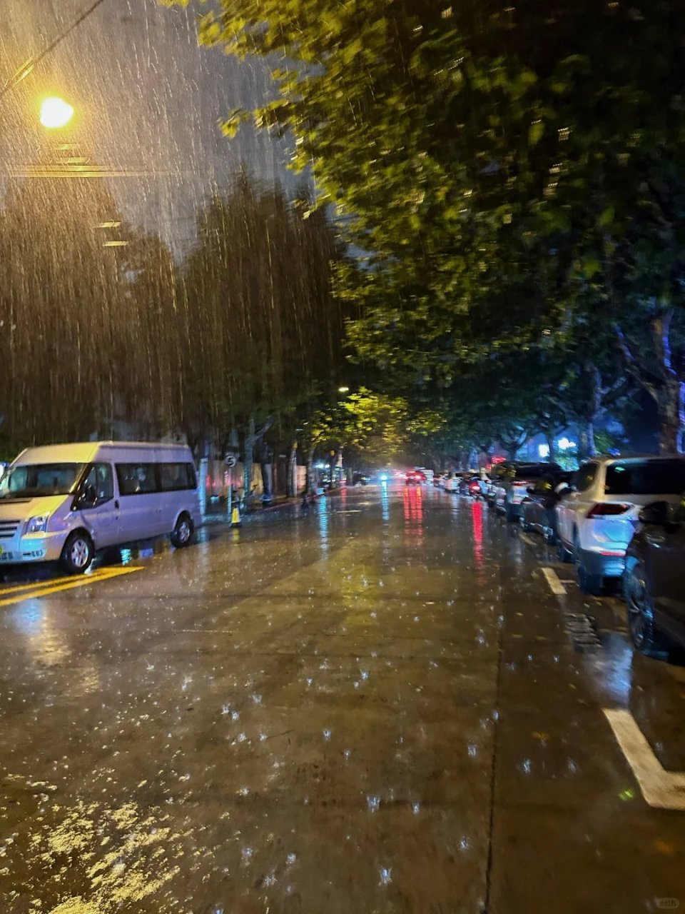 晚上雨中街景图片图片