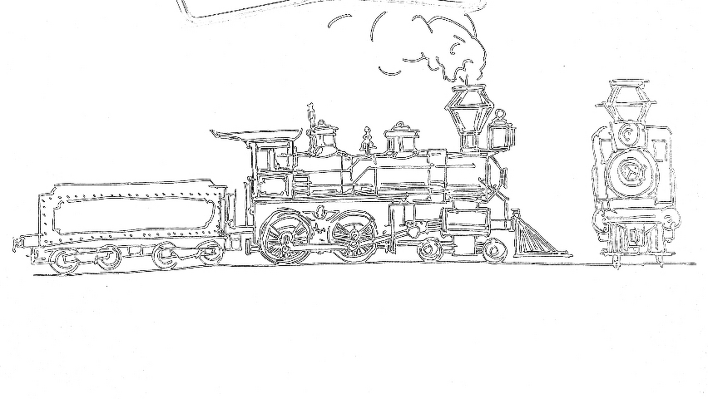 一辆老式蒸汽机车