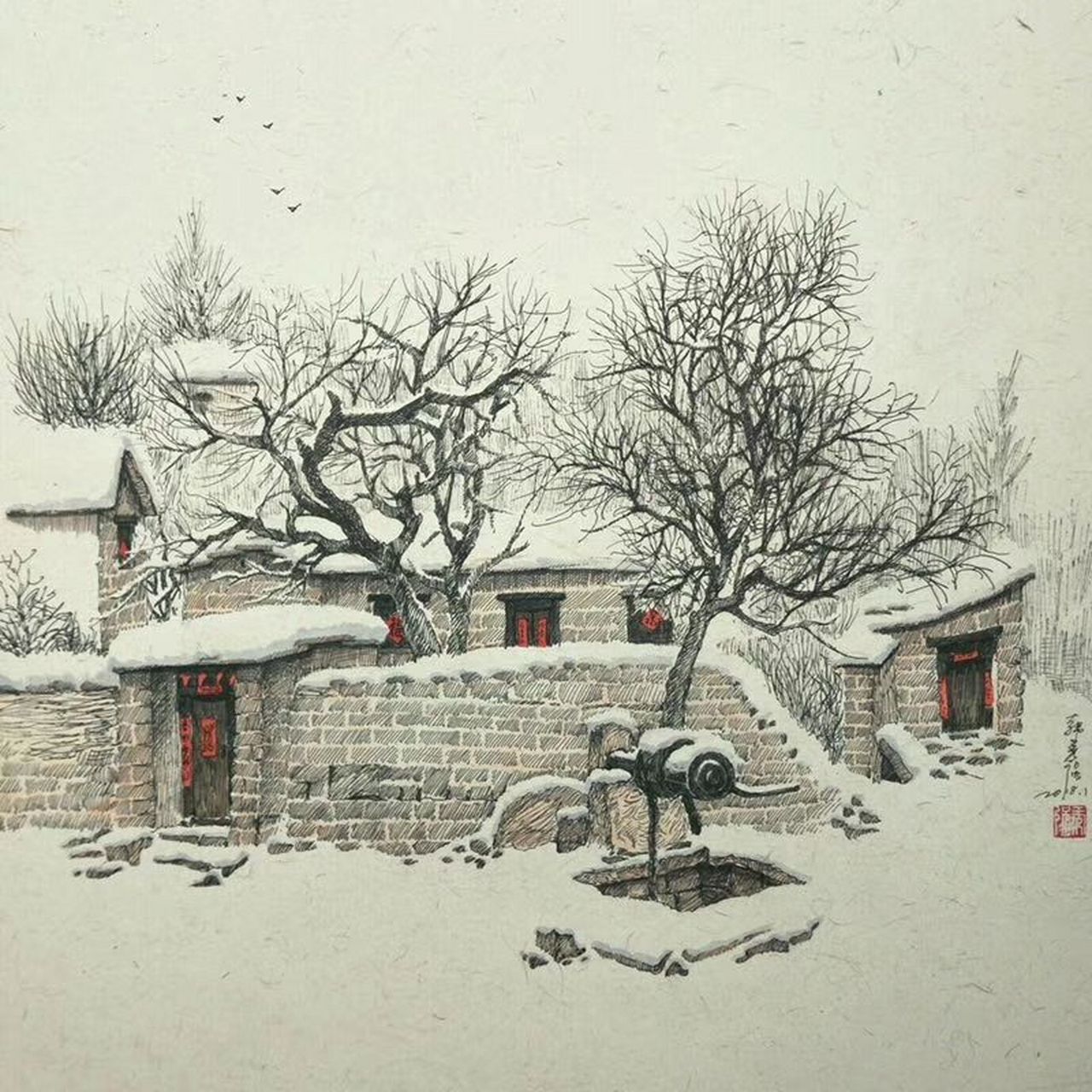 韩秀强,中国钢笔画知名画家.