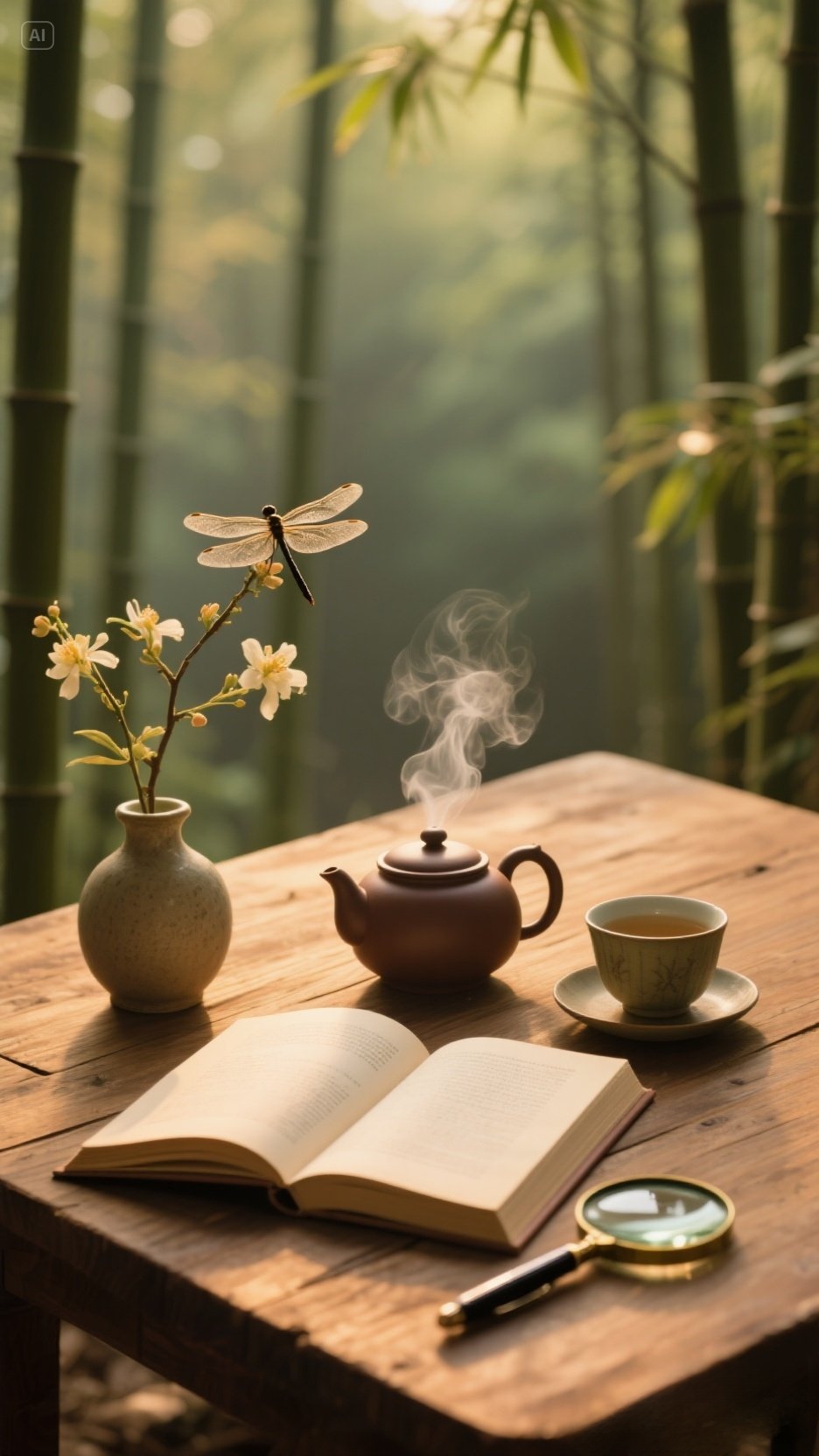 却活得比谁都明白窗下慢煮茶照片一把椅子和一杯茶图片唯美读书煮茶