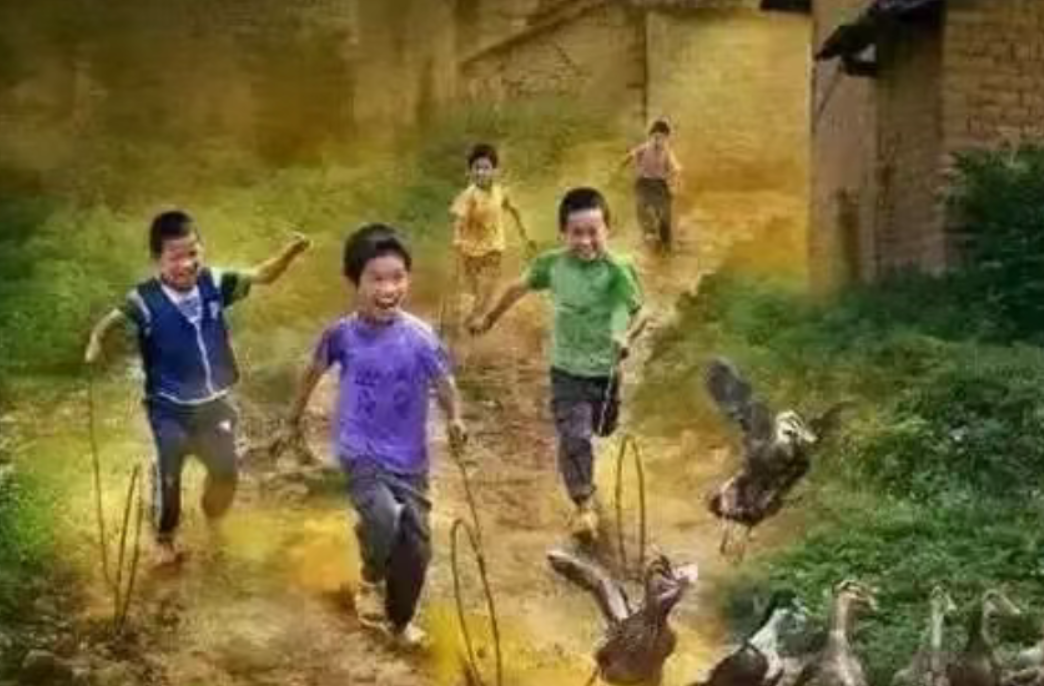 勾起了我心中对30年前那段无忧无虑的乡村童年的温馨回忆