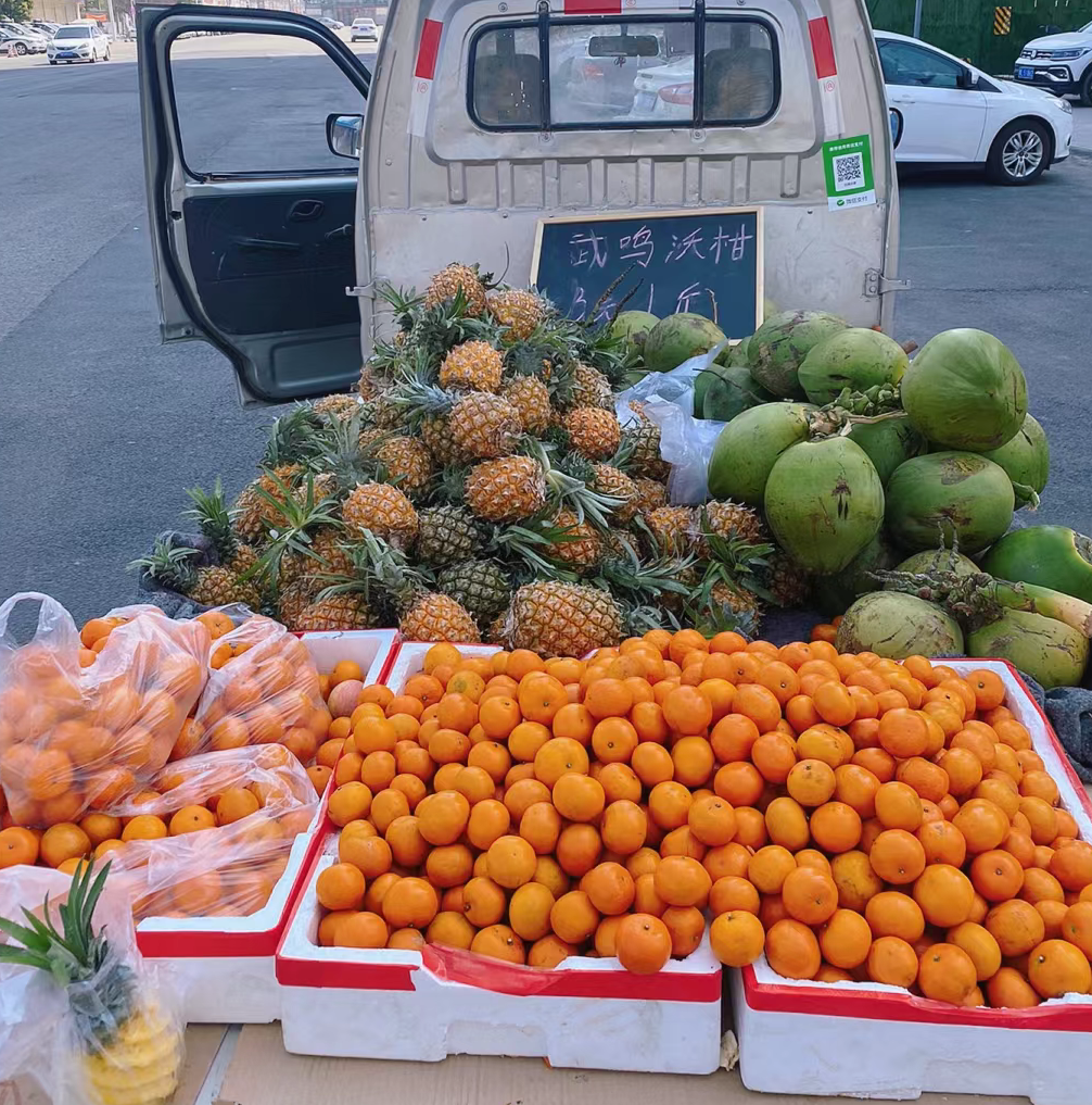 在校园门口,那些诱人的水果摊总是让人停下脚步