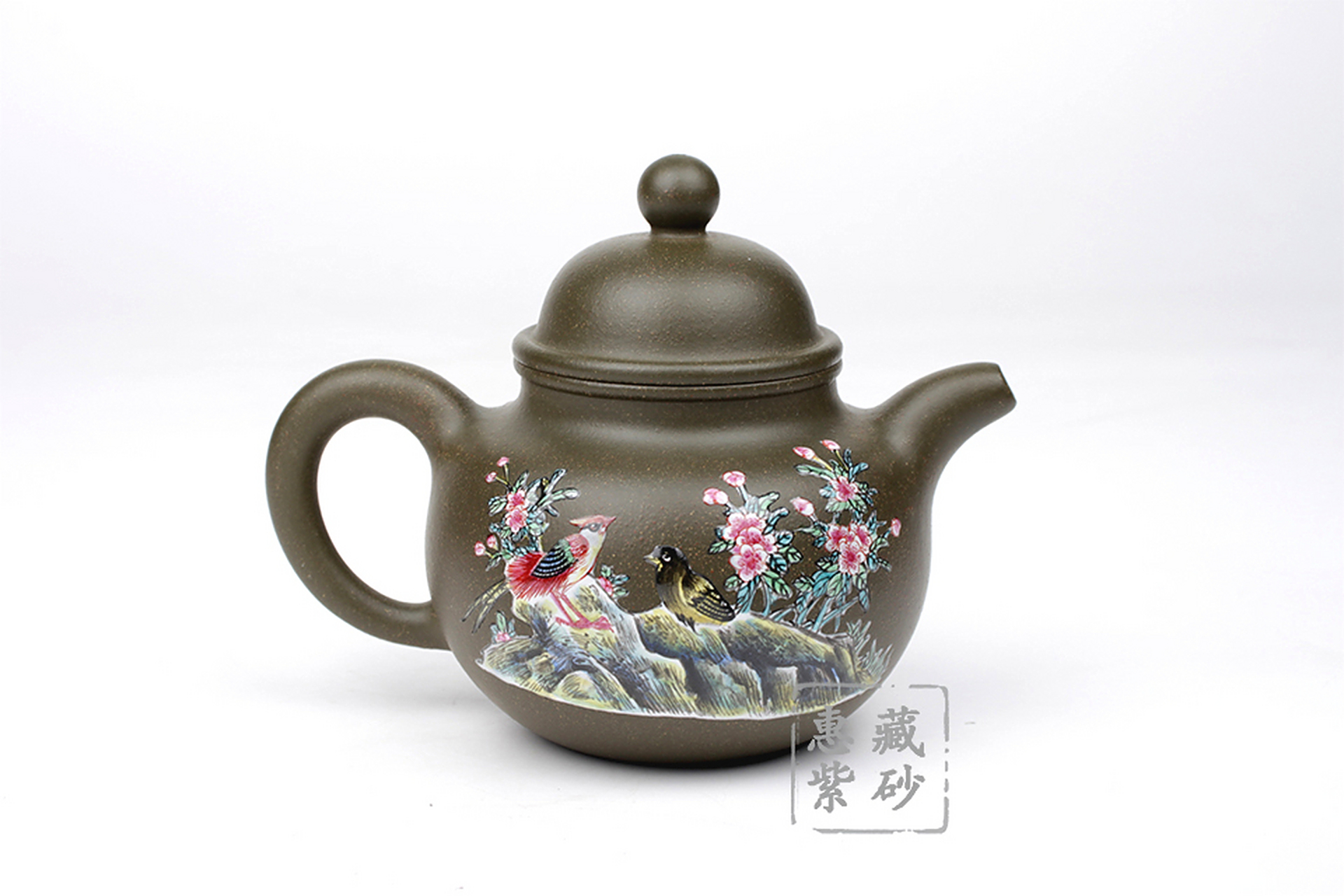 掇球(彩绘) 宜兴 名家 全手工 作者:廖江玲   国家级高级工艺美术师