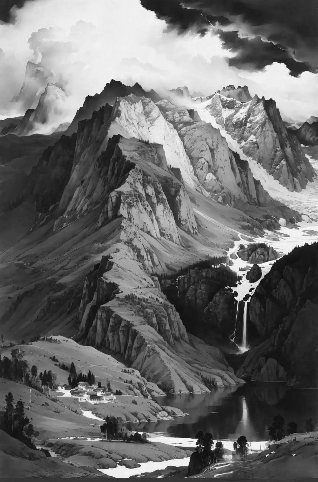 不用花花绿绿的颜色,却能让人想起真实的山水,越看越有味道