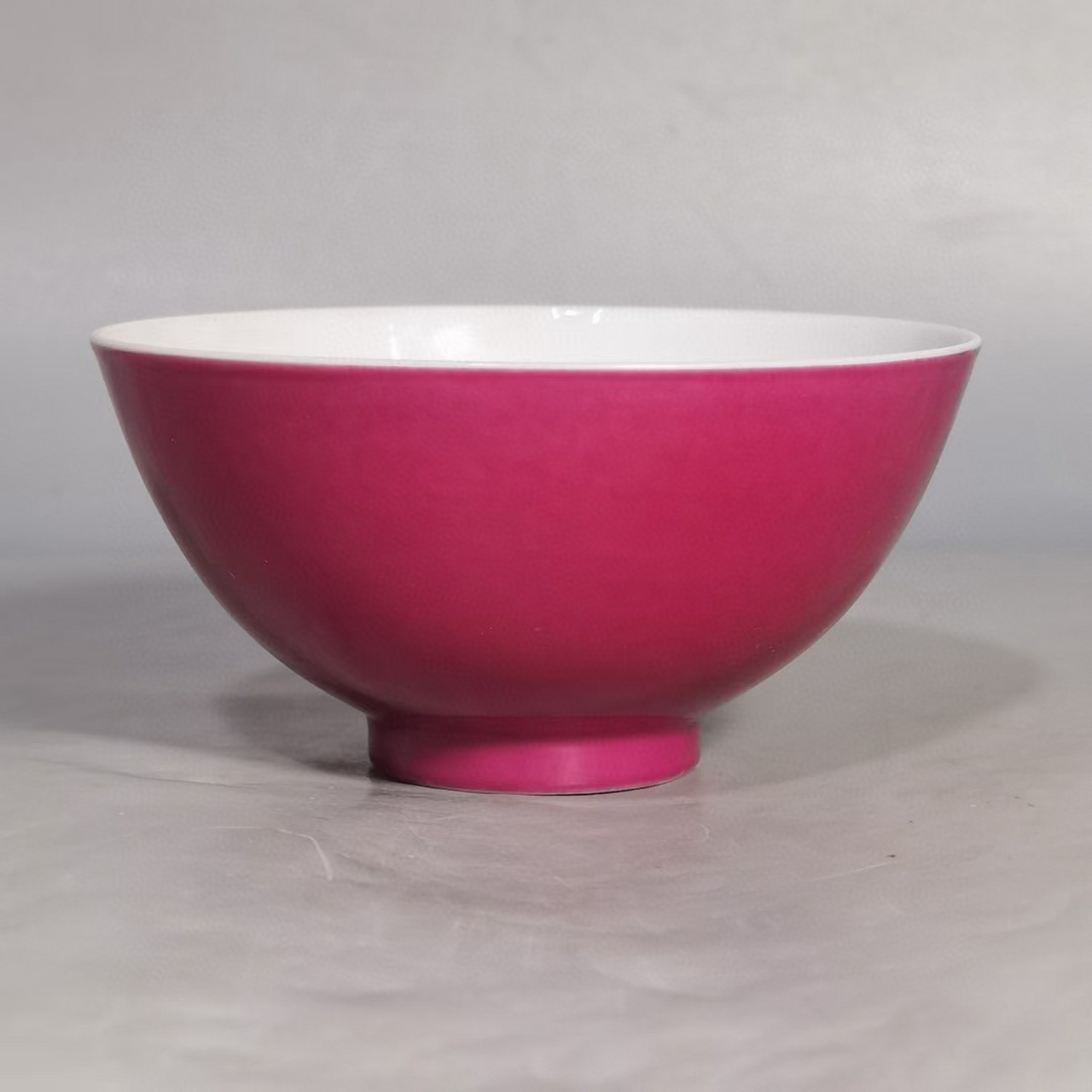 清早期胭脂红釉杯一对