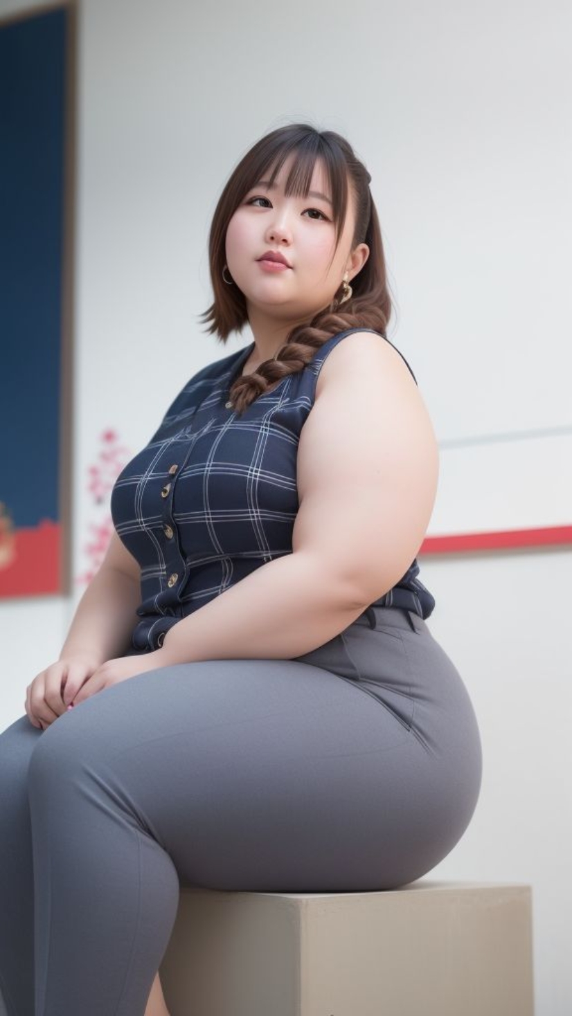 图中这位坐在神秘方盒子上的胖女人,是不是瞬间吸引了你的目光?