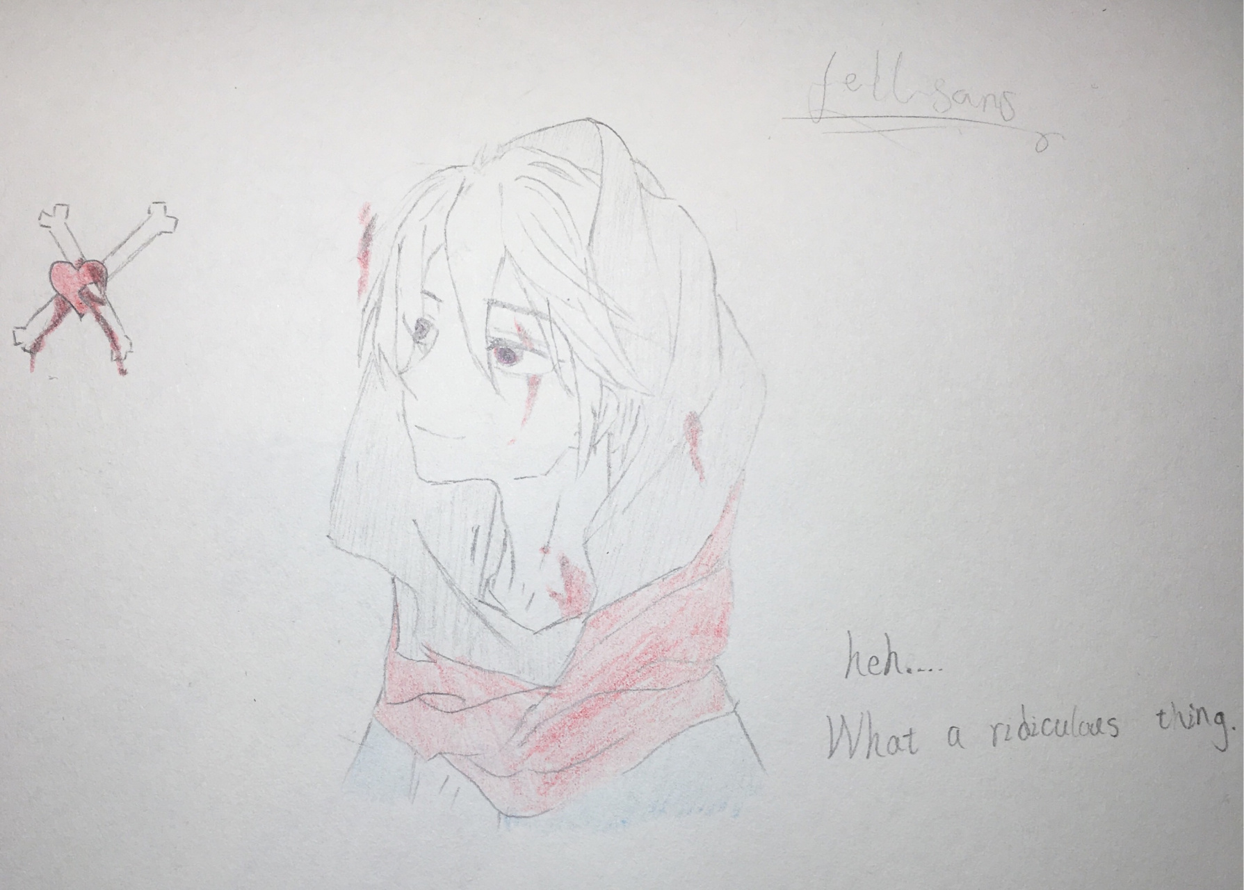 fell*那么多sans有泥人化形态 尘埃也帮忙画了一个 尘埃*画的.