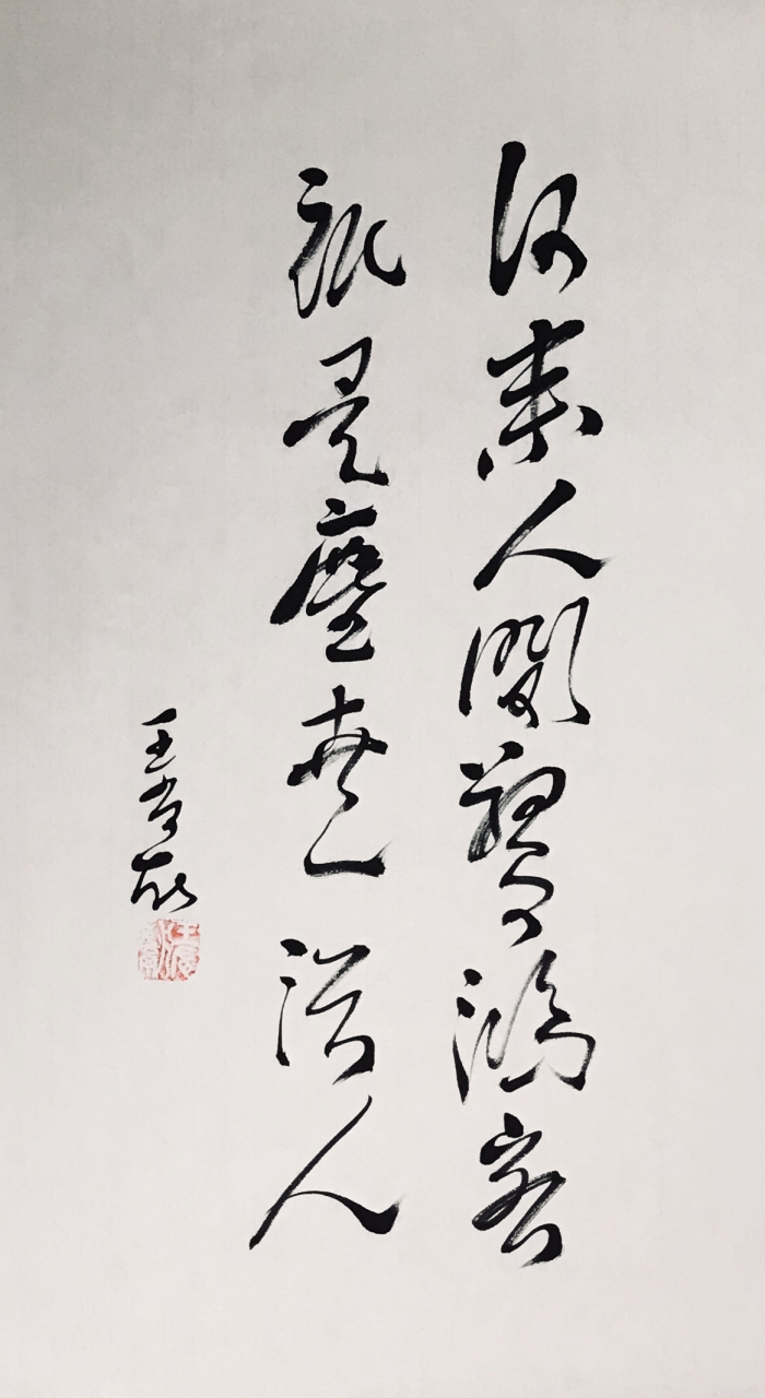 【书法品鉴】"何来人间惊鸿客?只是尘世一俗人!