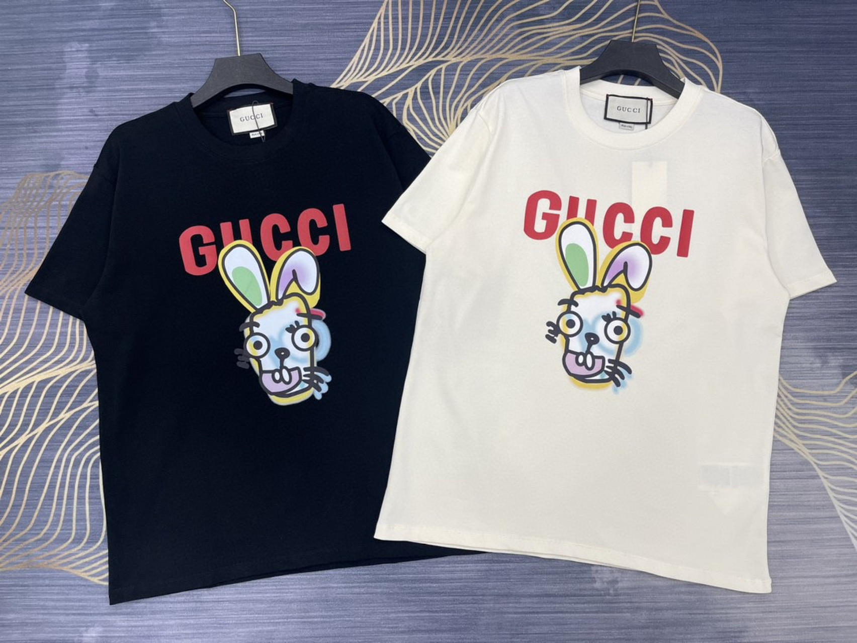 古*驰春夏新款圆领短袖t恤男女同款