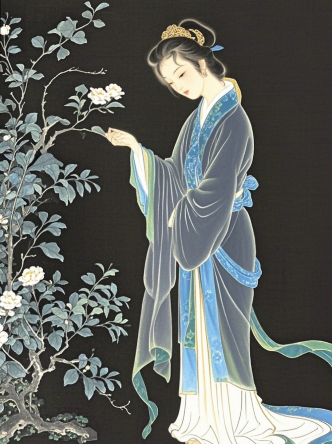 人物肖像图片女人物仕女图明代仕女图高清图片古代美女国画图片大全