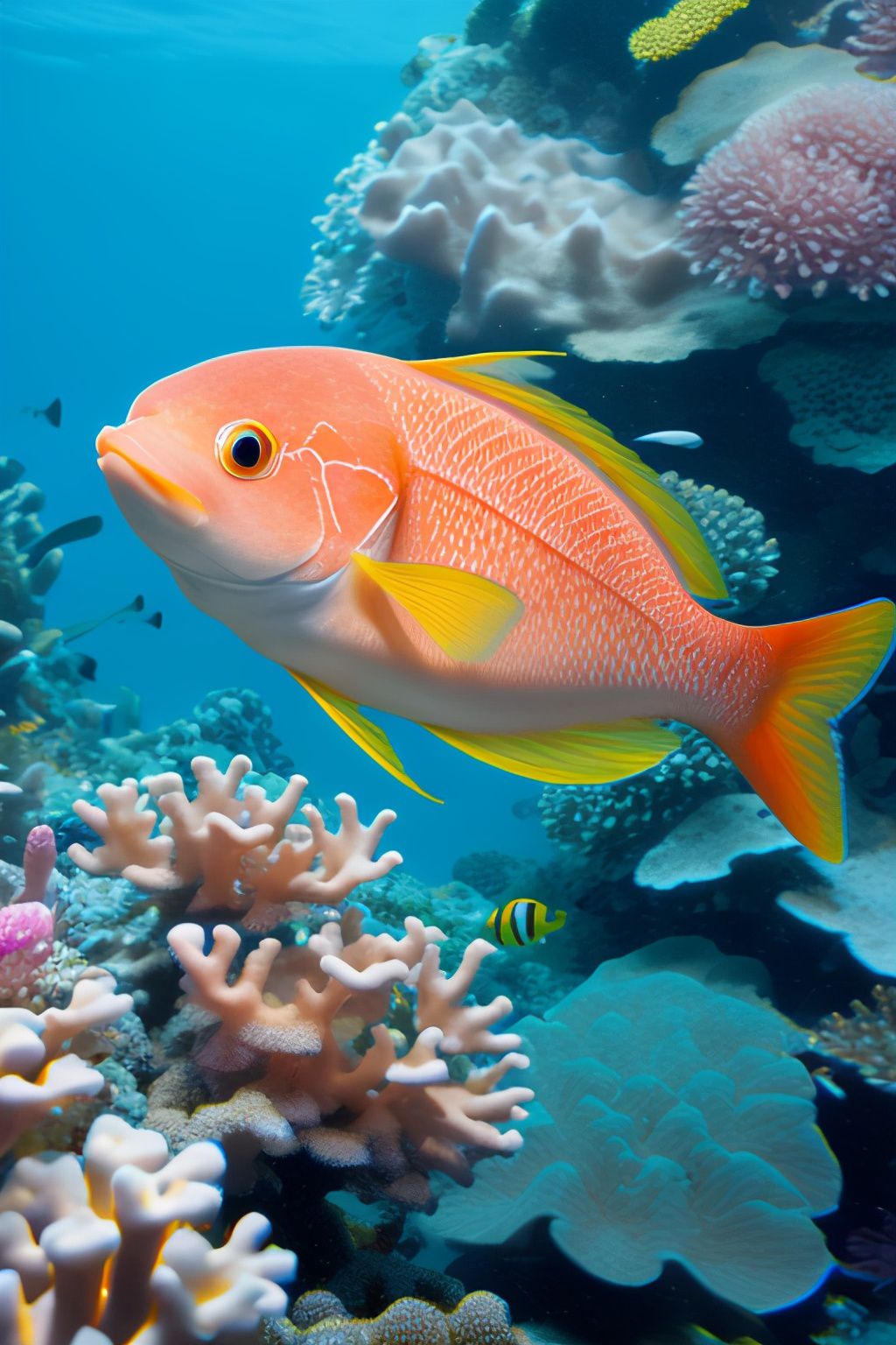 今天去了海洋公园,看到了美丽的珊瑚和五颜六色的鱼儿,还有那绚烂的